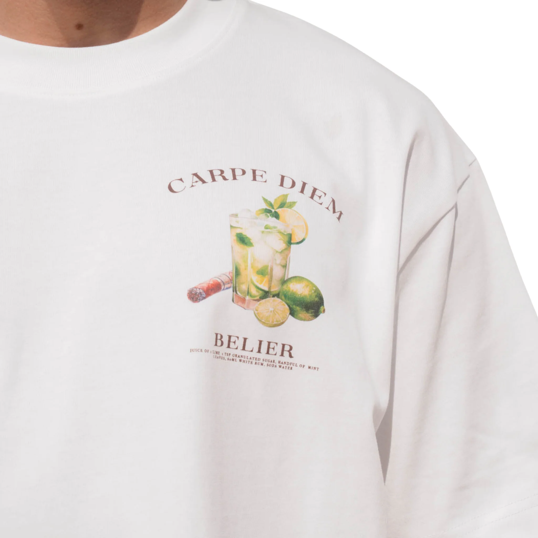 Mens Belier Off White Mojito Graphic S/s T Shirt - Image 2