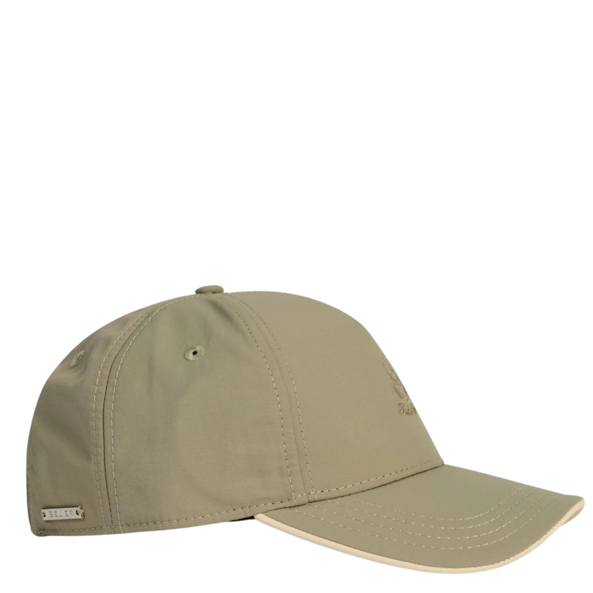 Mens Belier Taupe Crest Embroidered Cap - Image 2