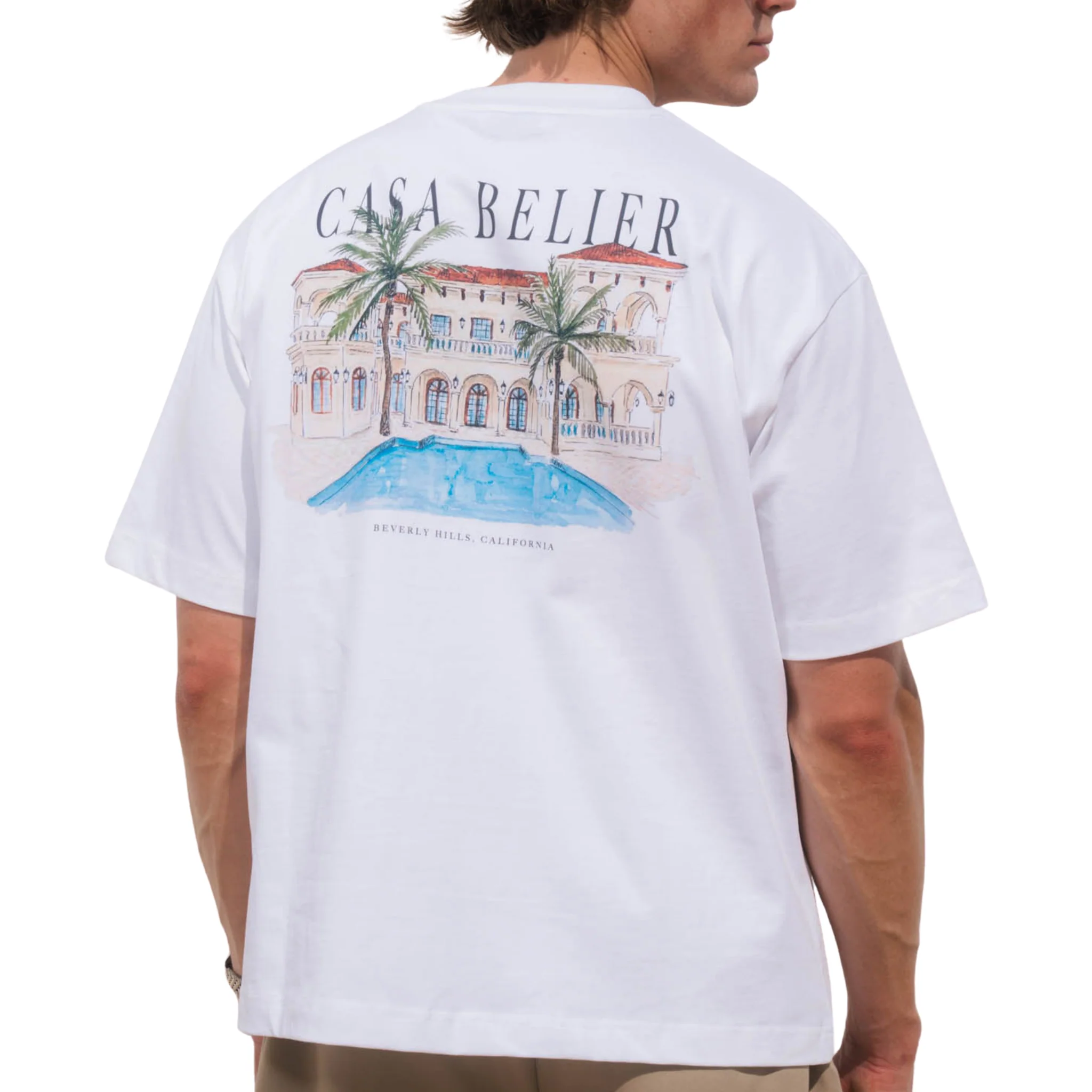Mens Belier White Casa Belier Graphic S/s T Shirt - Image 2