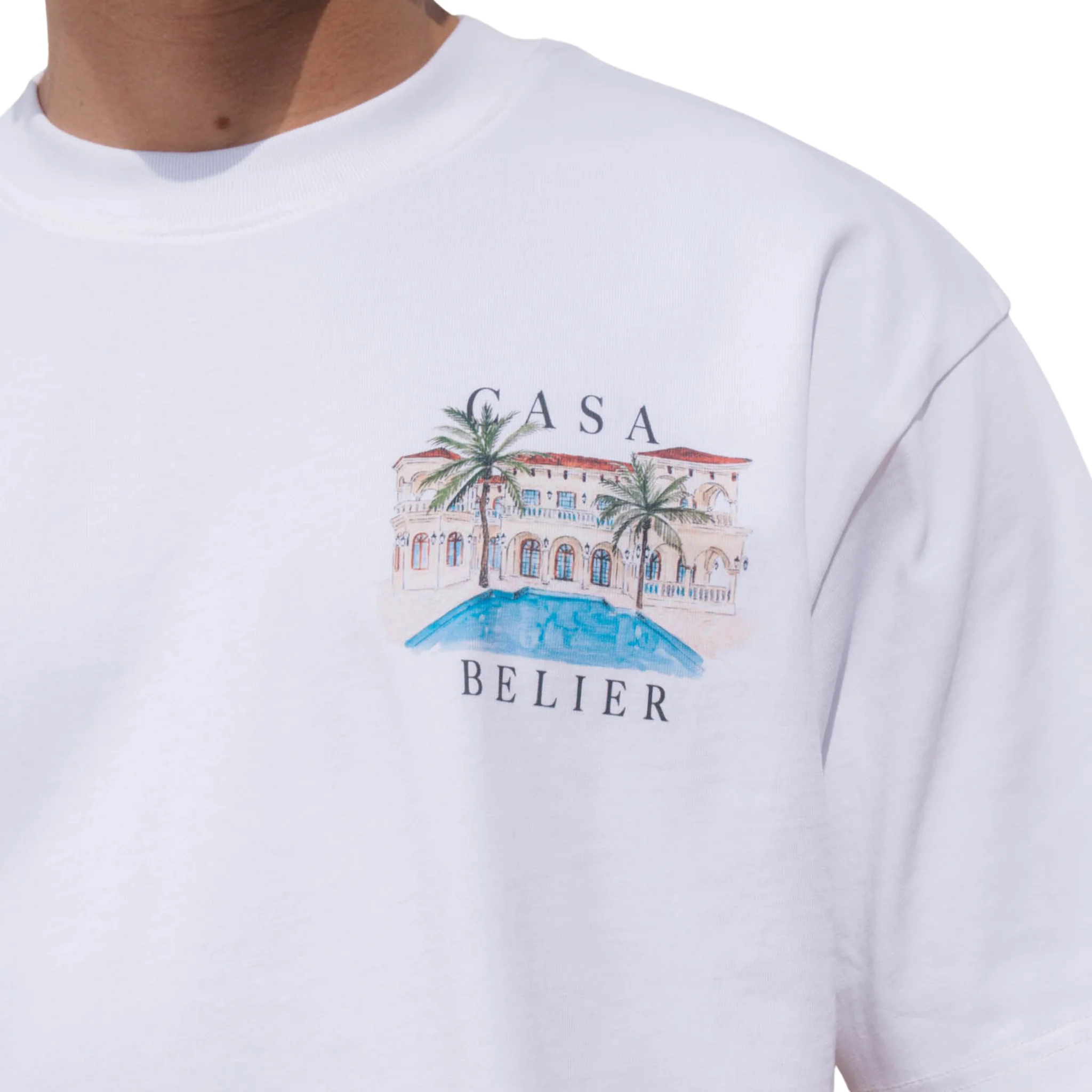 Mens Belier White Casa Belier Graphic S/s T Shirt - Image 3