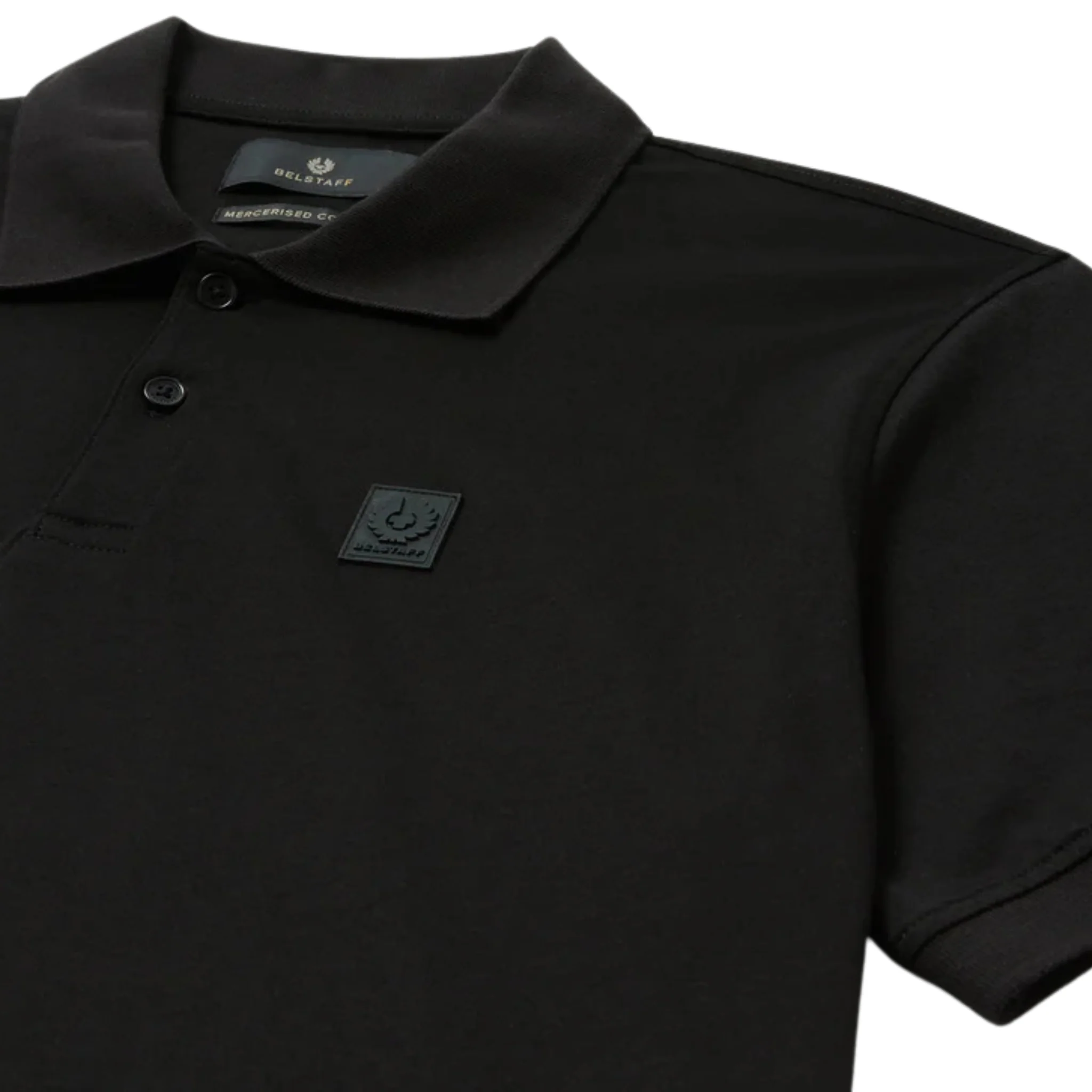 Mens Belstaff Black Steel S/s Polo Shirt - Image 2