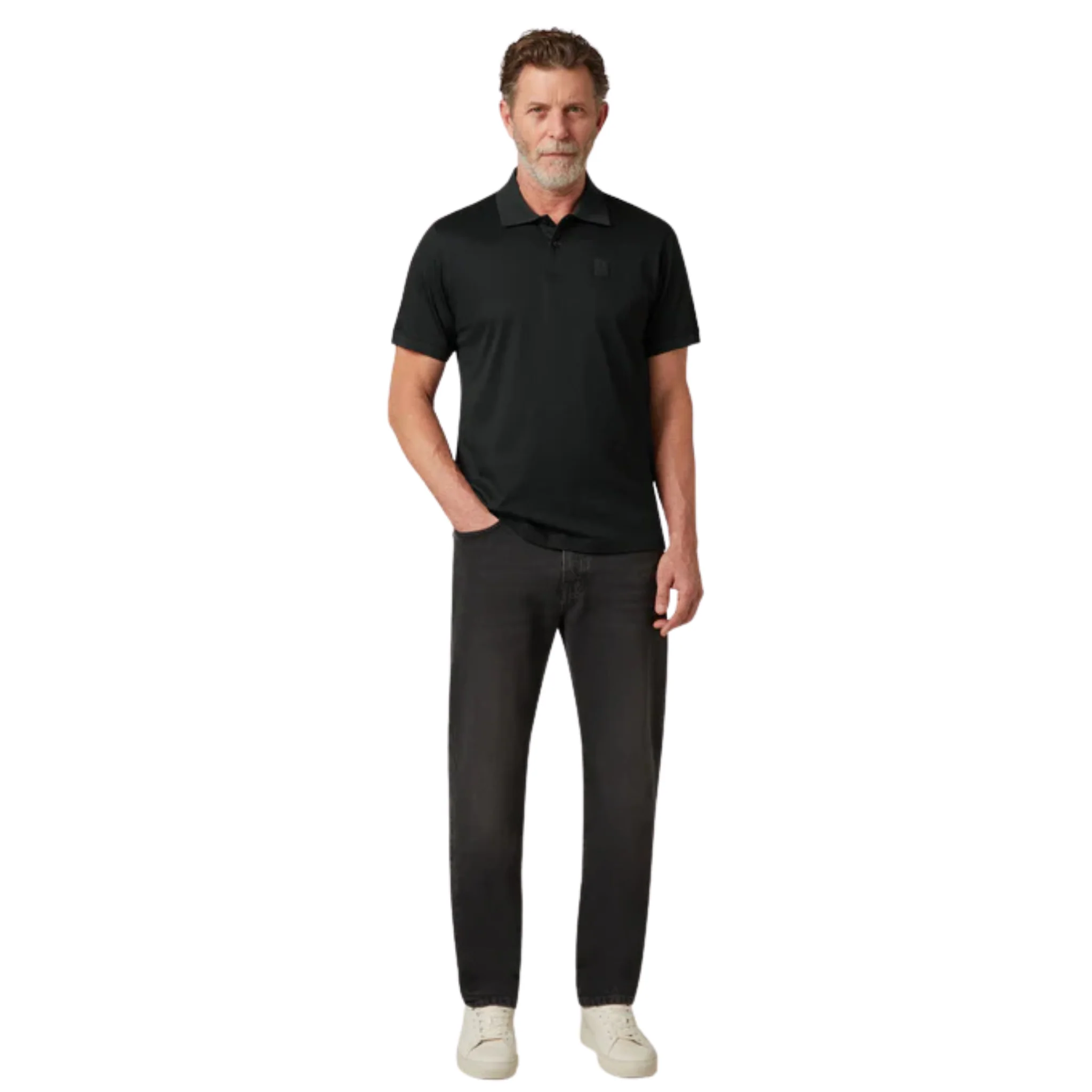 Mens Belstaff Black Steel S/s Polo Shirt - Image 4