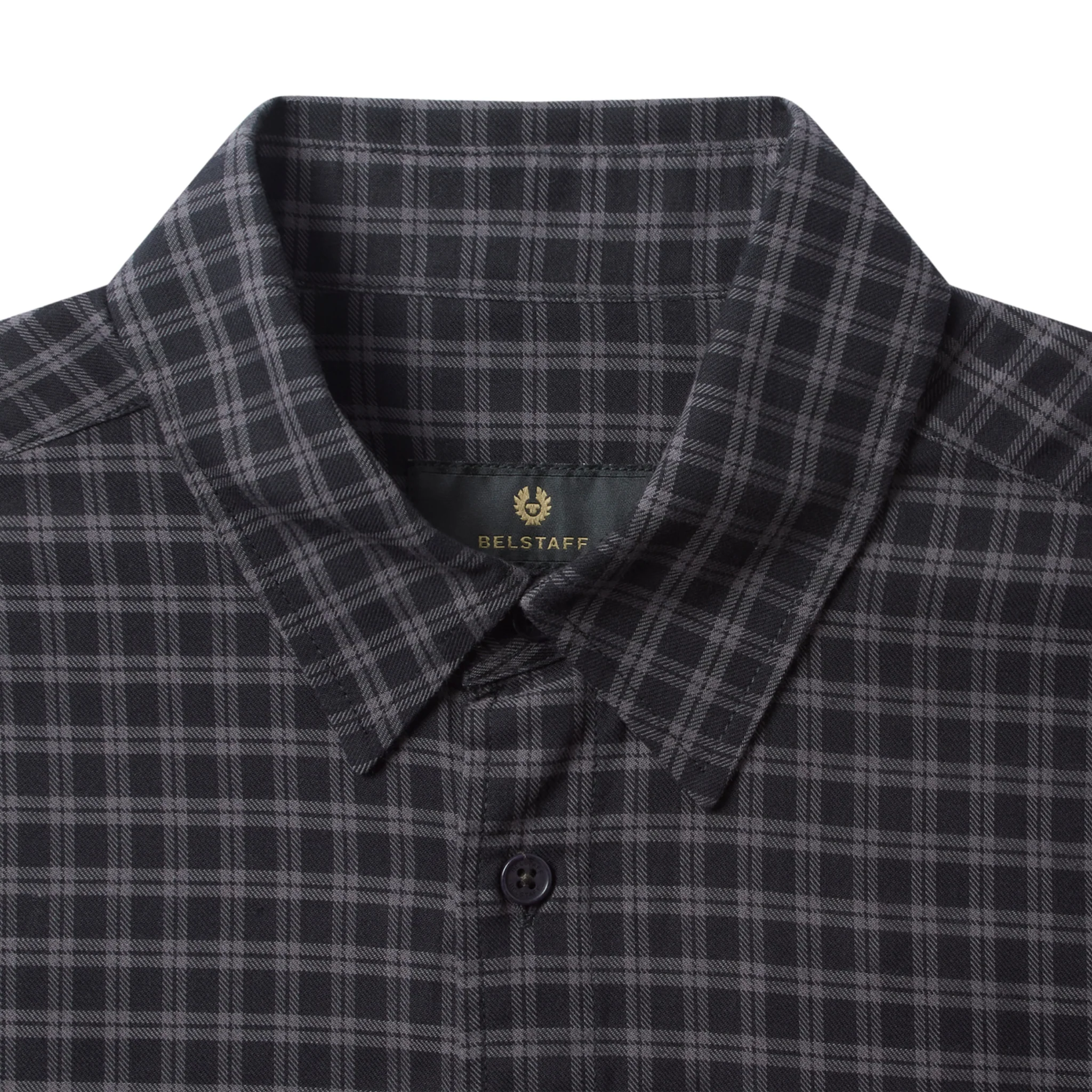 Mens Belstaff Black/Tornado Grey Scale L/s Shirt - Image 2
