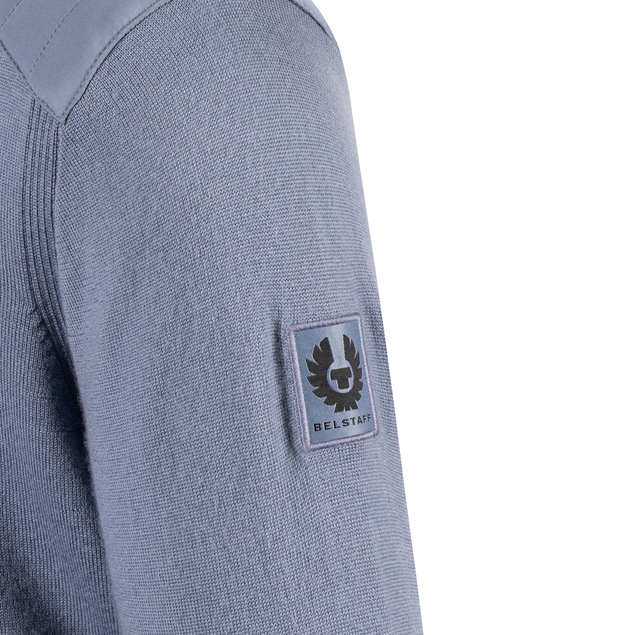 Mens Belstaff Blue Flint Kerrigan Crew Neck Knit - Image 2