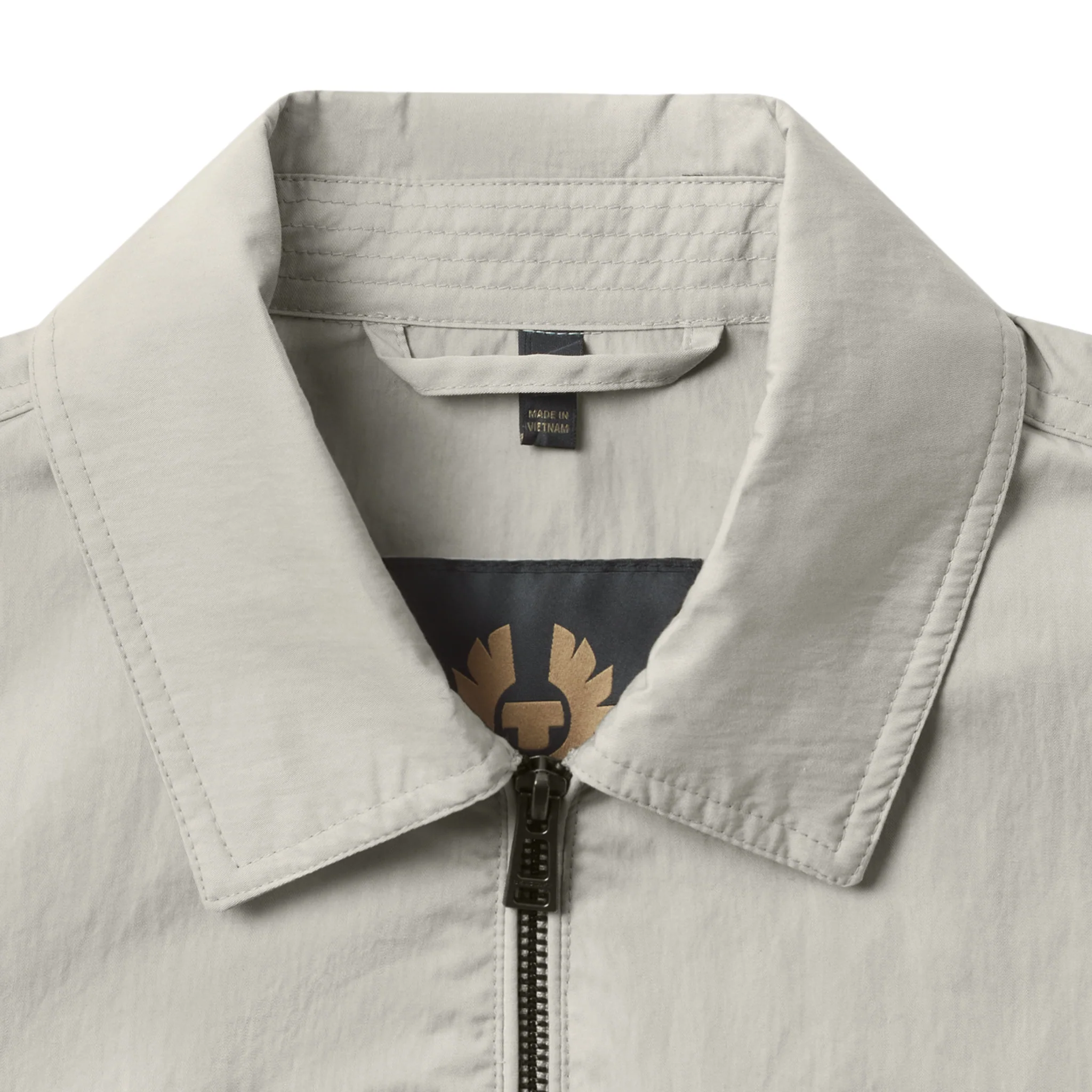 Mens Belstaff Cement Grey Drome Zip Overshirt - Image 2