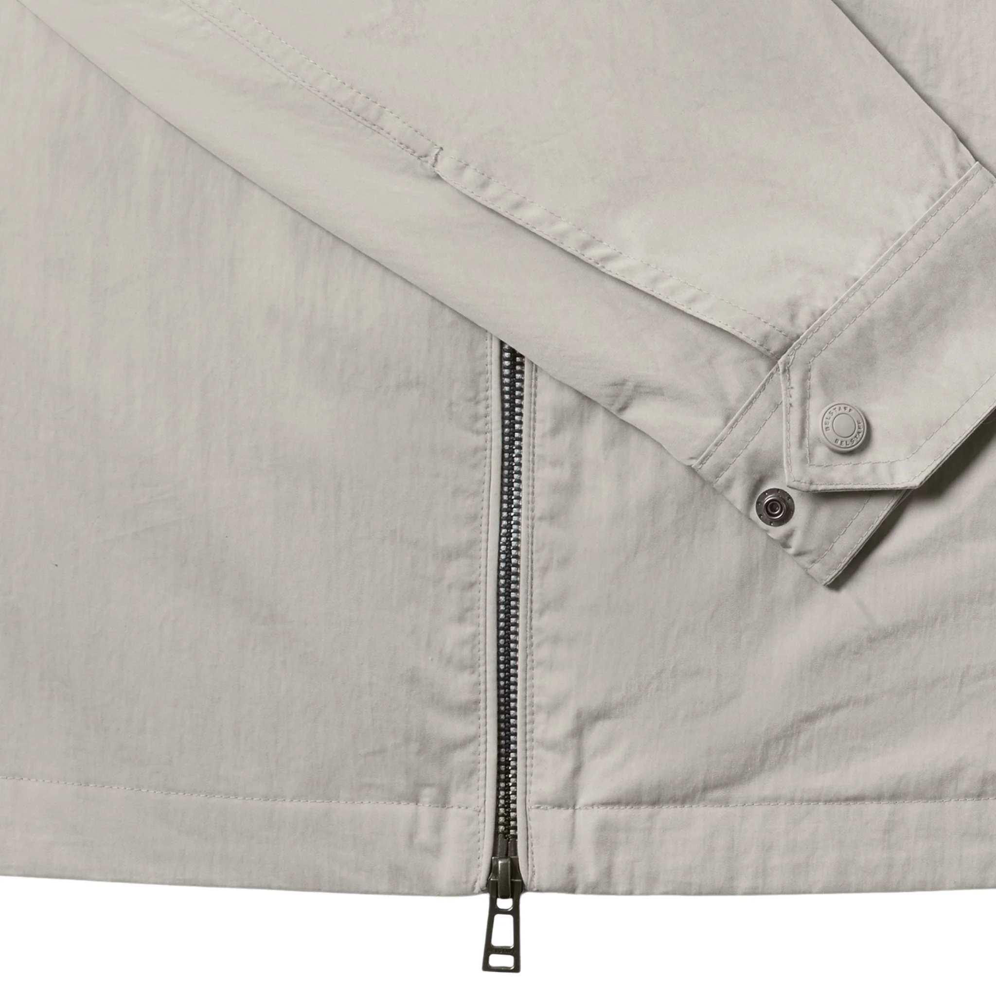 Mens Belstaff Cement Grey Drome Zip Overshirt - Image 3