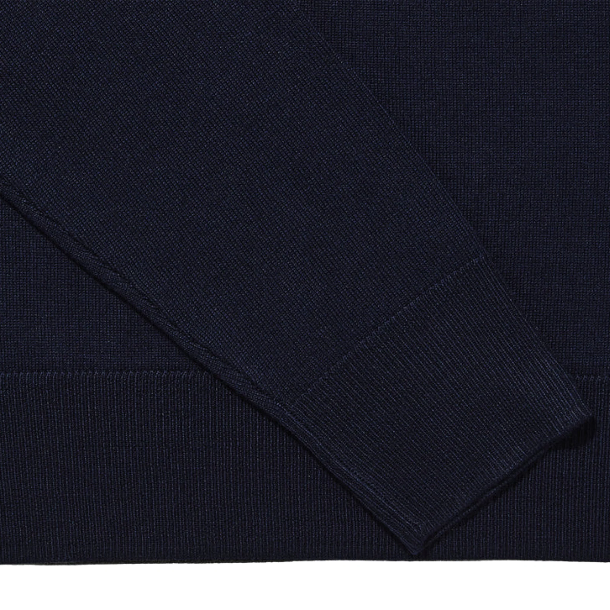 Mens Belstaff Dark Ink Kilmington Quarter Zip Knit Jumper - Image 4