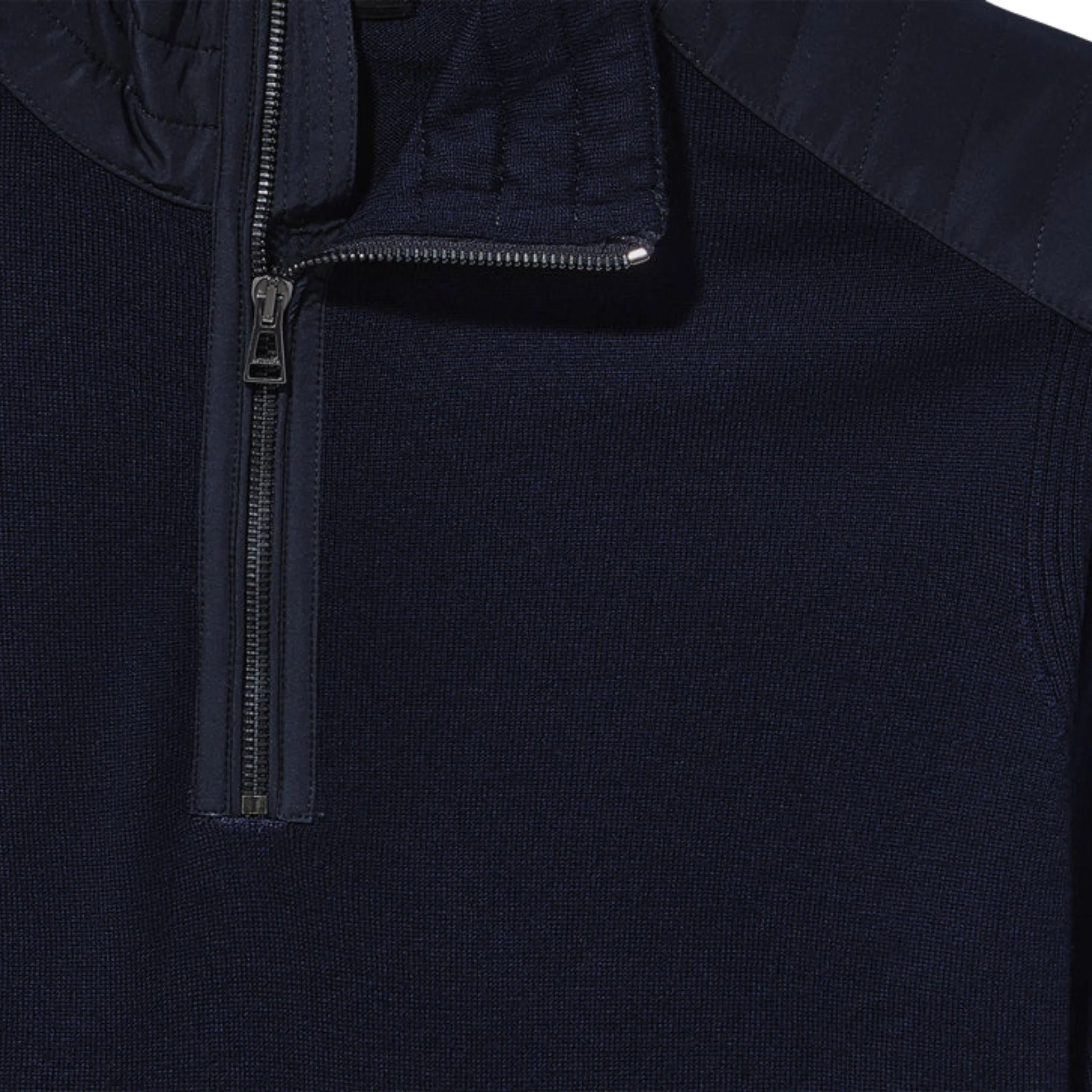 Mens Belstaff Dark Ink Kilmington Quarter Zip Knit Jumper - Image 5