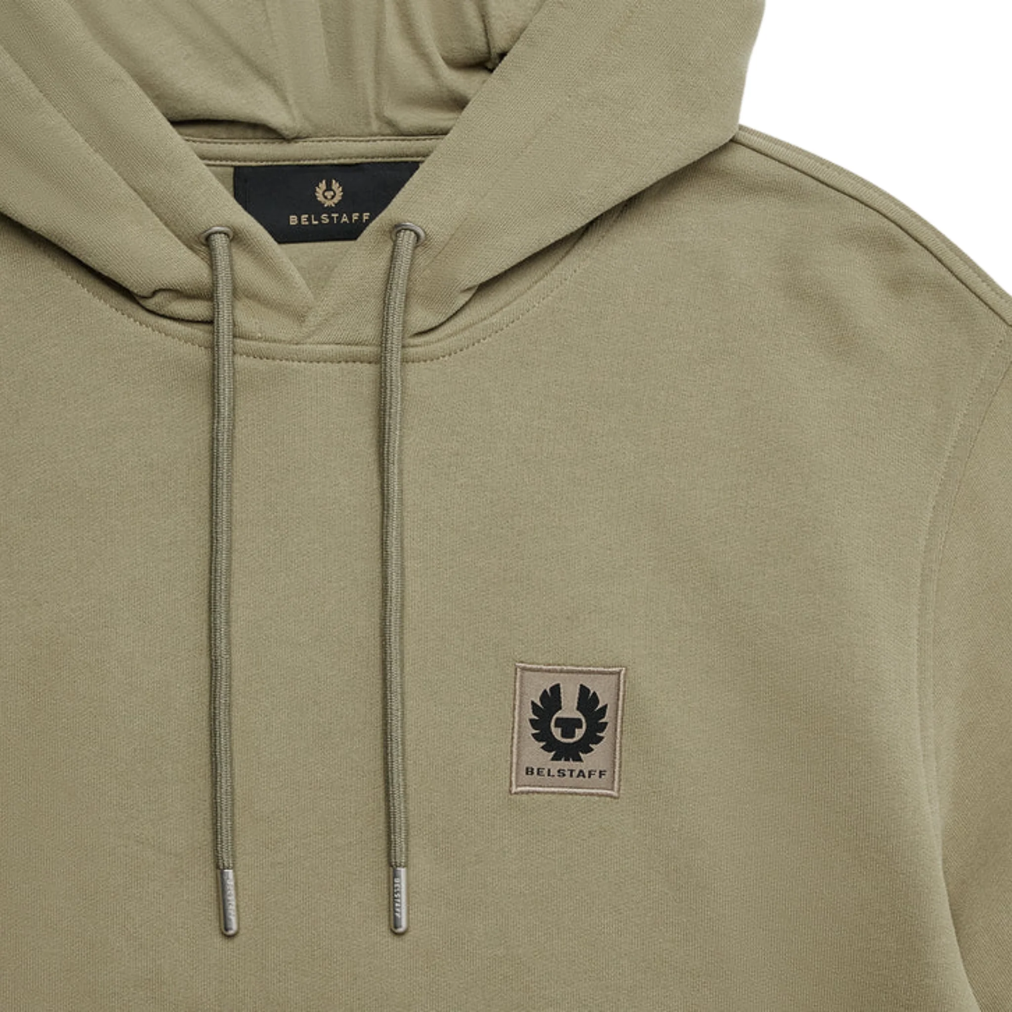 Mens Belstaff Fatigue Green Branded Hoodie - Image 2