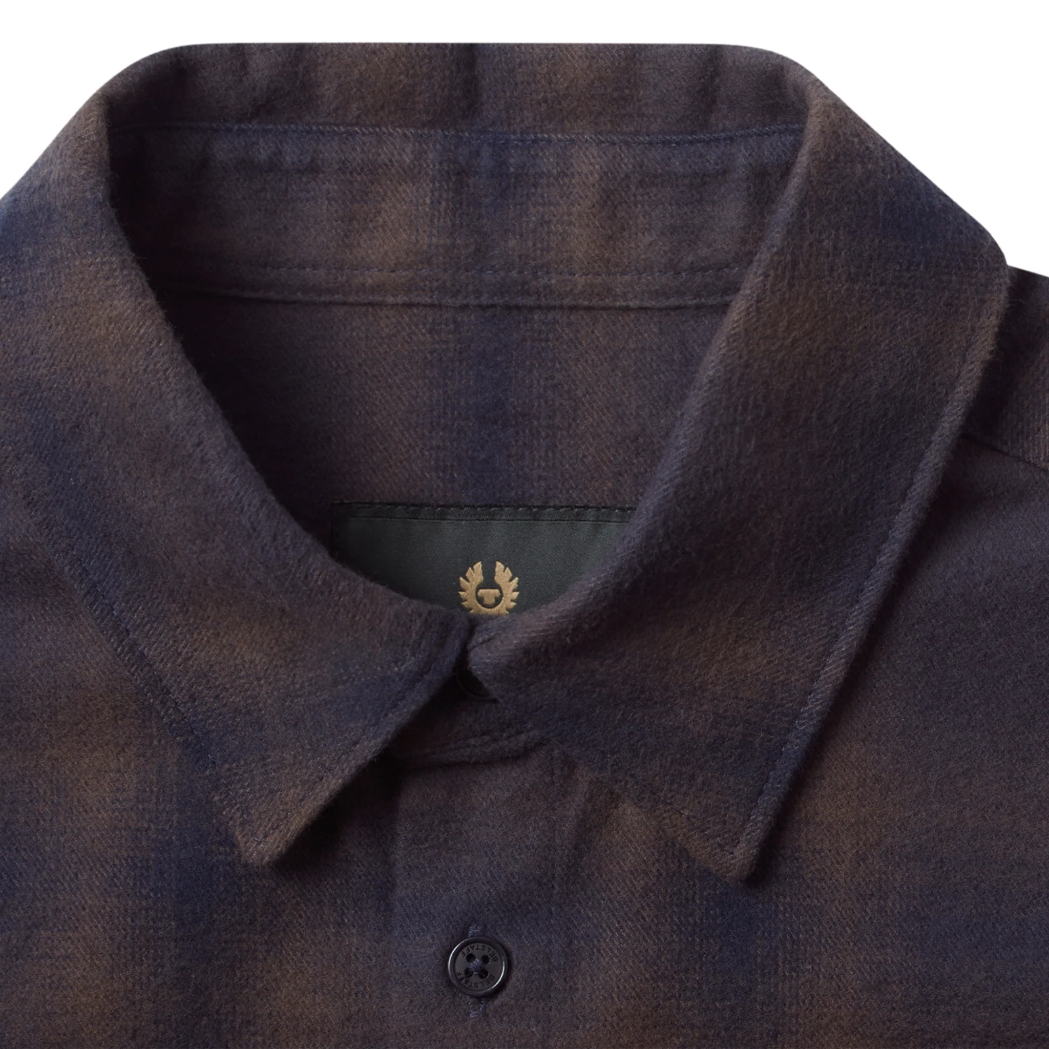 Mens Belstaff Major Brown Multi Outpost Flannel L/s Shirt - Image 3