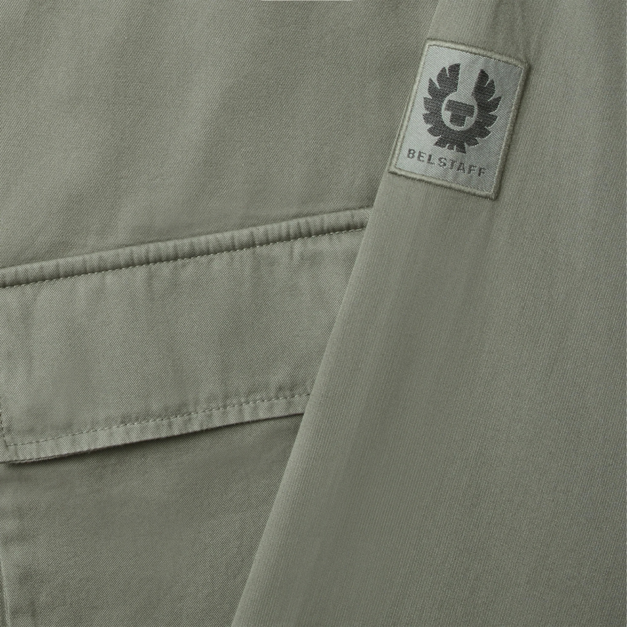 Mens Belstaff Sage Green Scale L/s Shirt - Image 2
