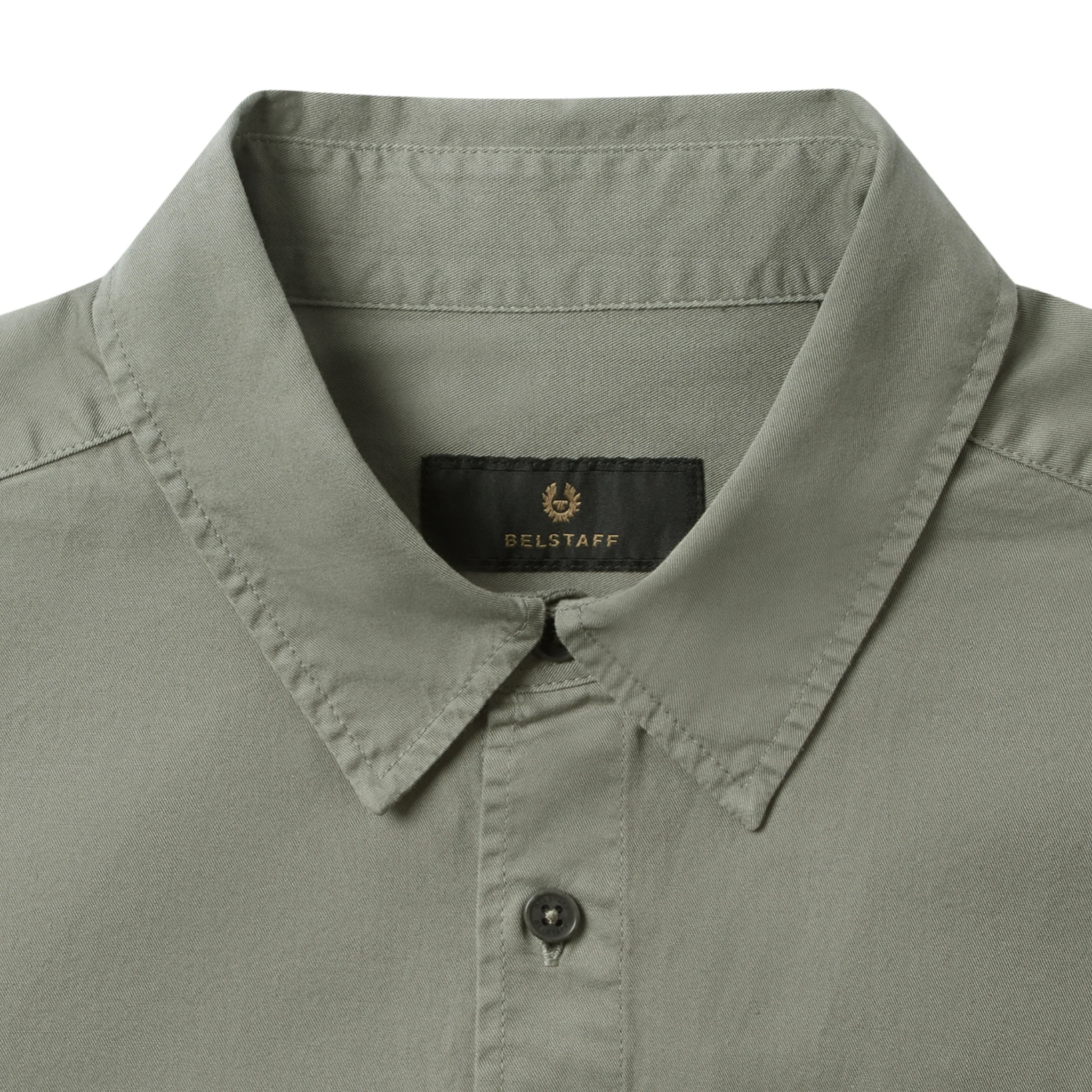 Mens Belstaff Sage Green Scale L/s Shirt - Image 3