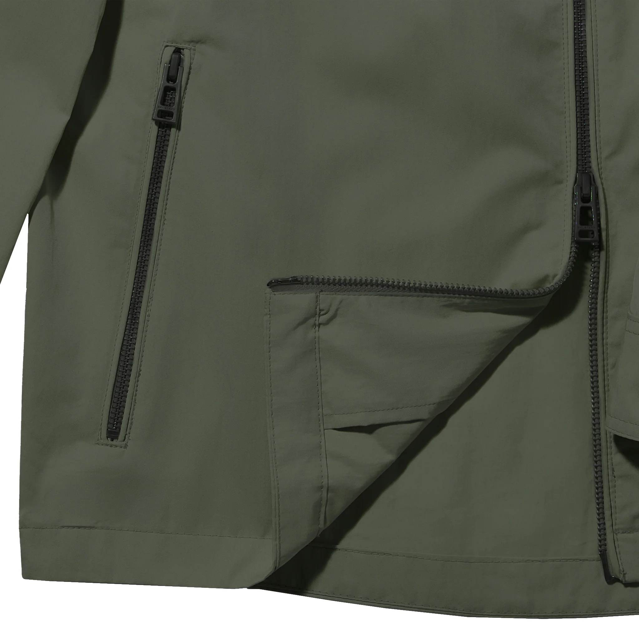 Mens Belstaff Surplus Green Drome Zip Overshirt - Image 3