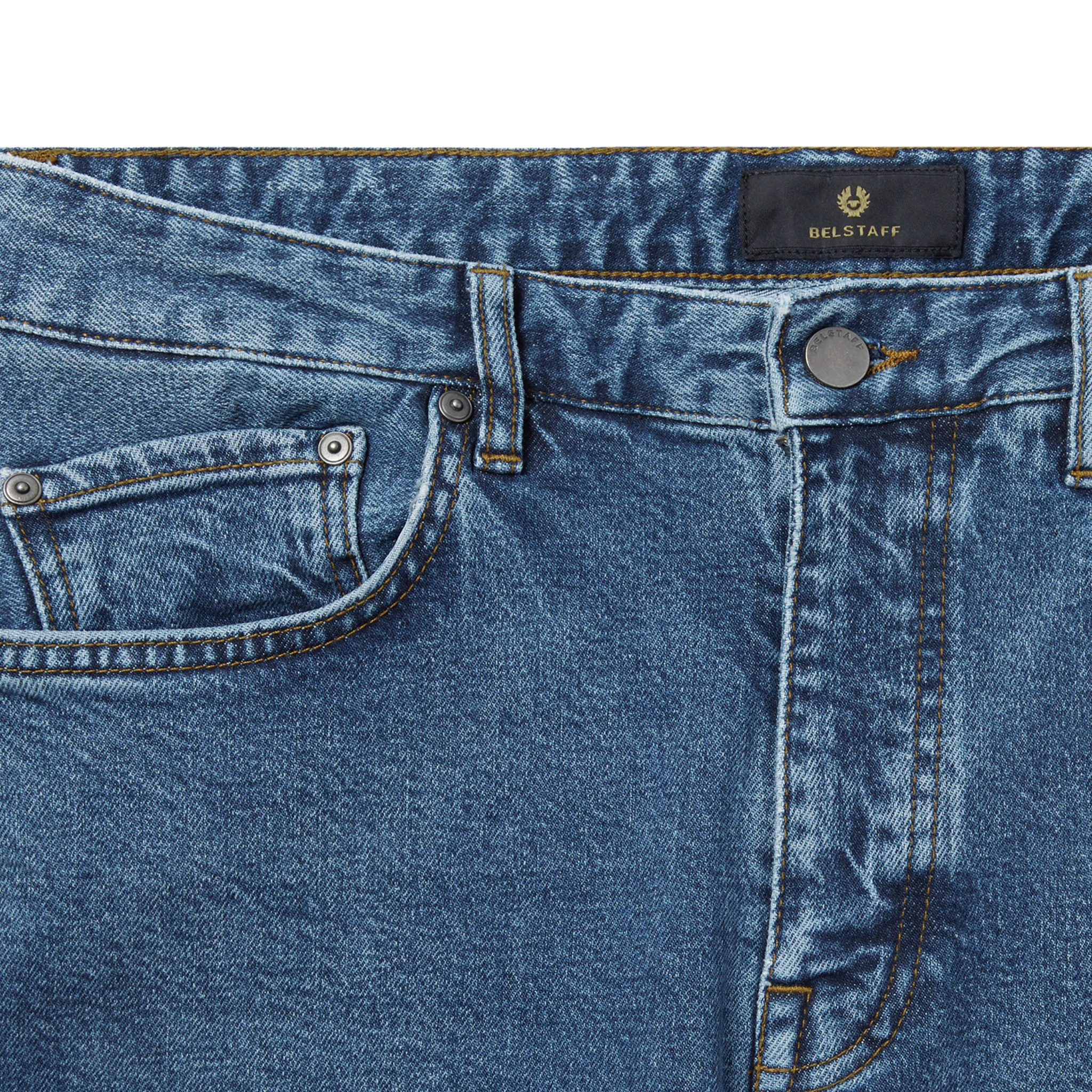 Mens Belstaff Washed Indigo B81 Slim Fit Jeans - Image 2