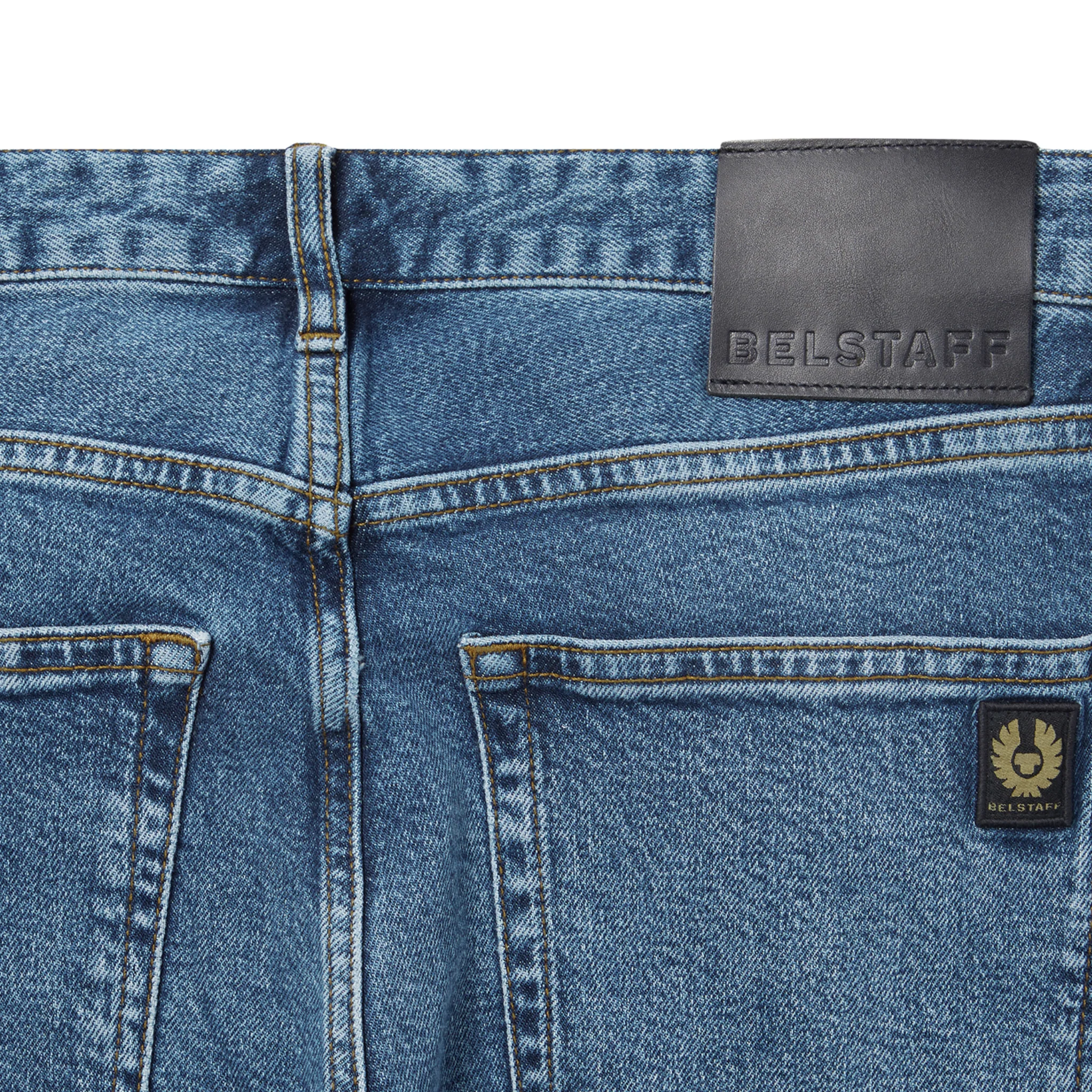 Mens Belstaff Washed Indigo B81 Slim Fit Jeans - Image 3