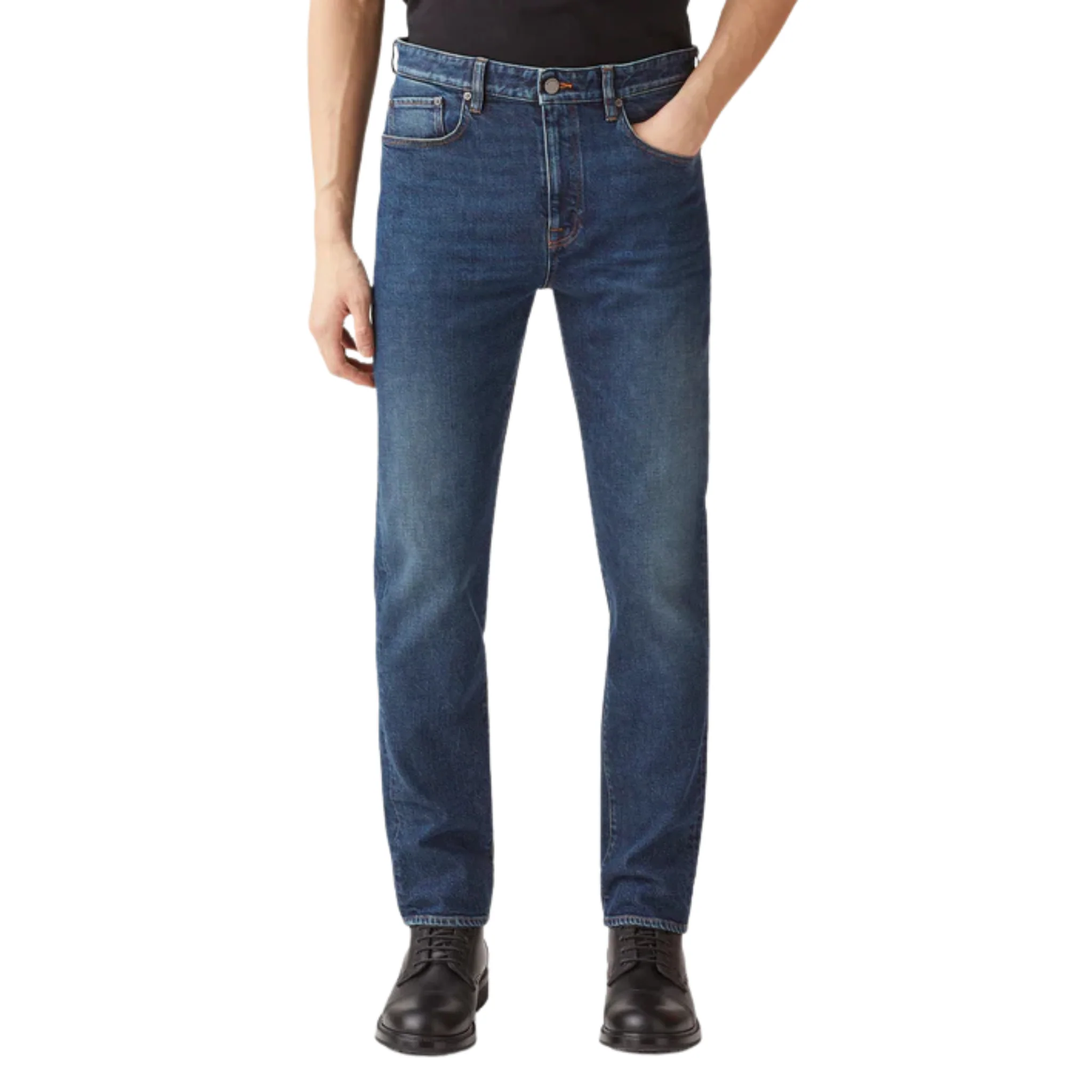 Mens Belstaff Washed Indigo Longton Regular Fit Jeans - Image 2
