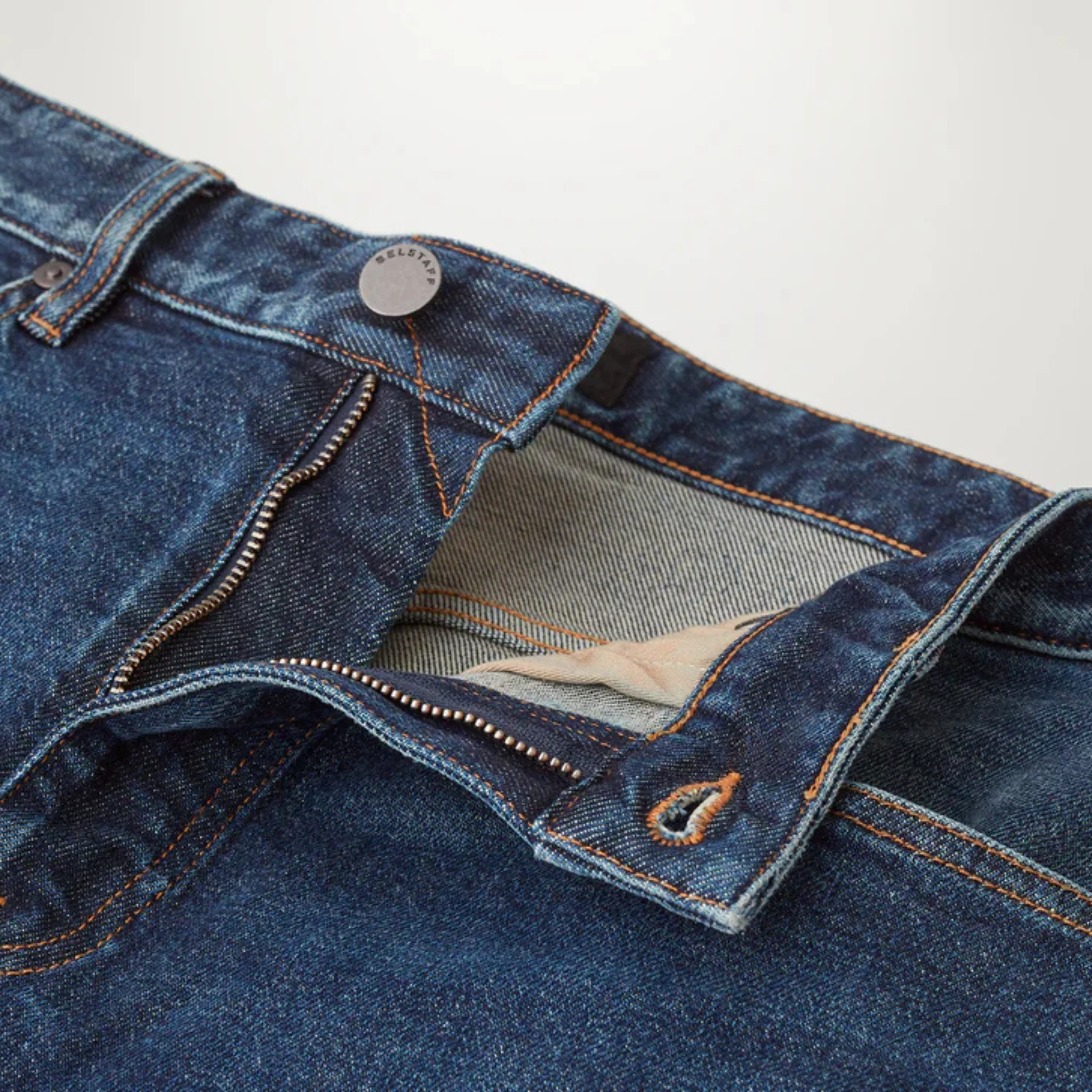 Mens Belstaff Washed Indigo Longton Regular Fit Jeans - Image 3