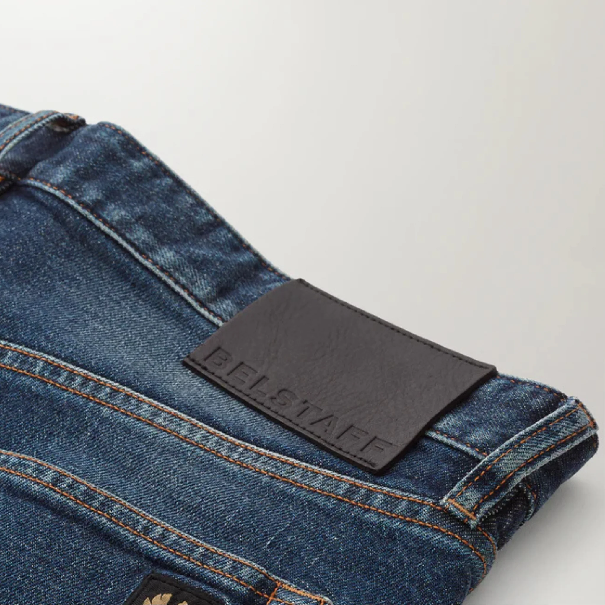 Mens Belstaff Washed Indigo Longton Regular Fit Jeans - Image 4