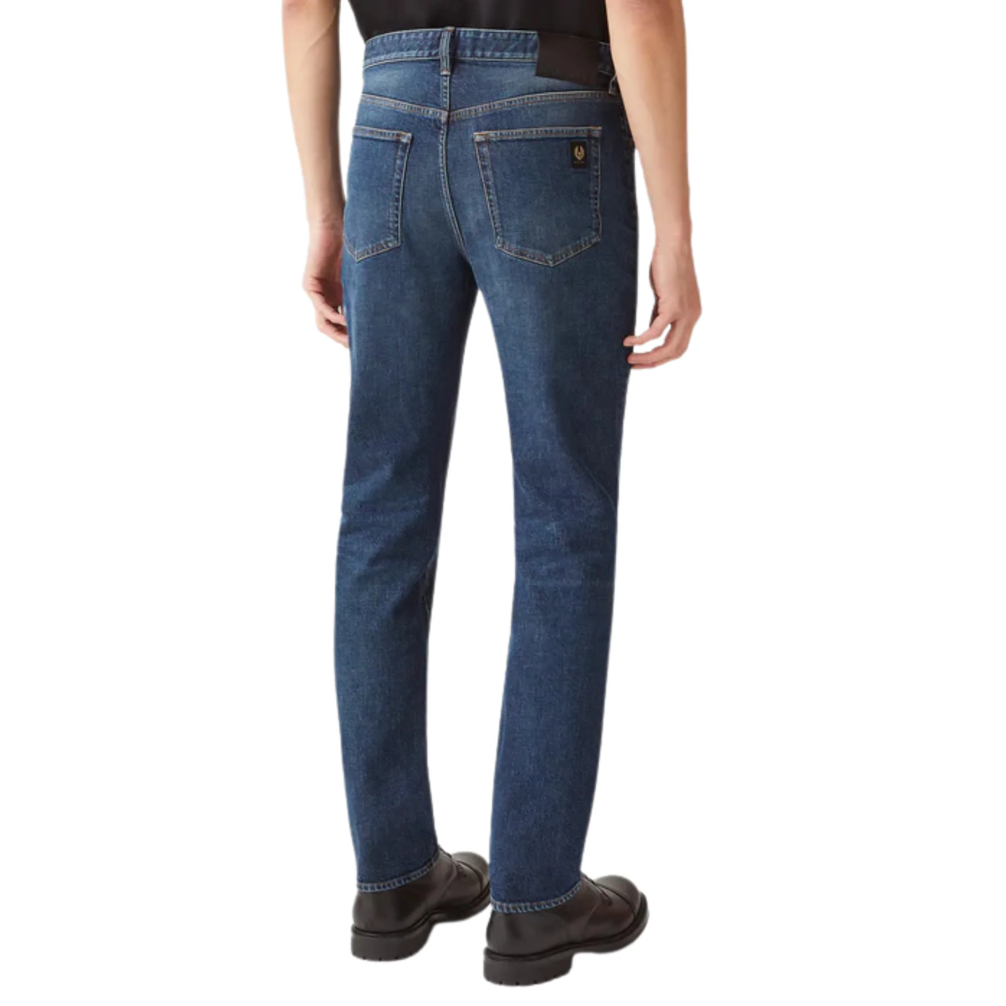 Mens Belstaff Washed Indigo Longton Regular Fit Jeans - Image 5