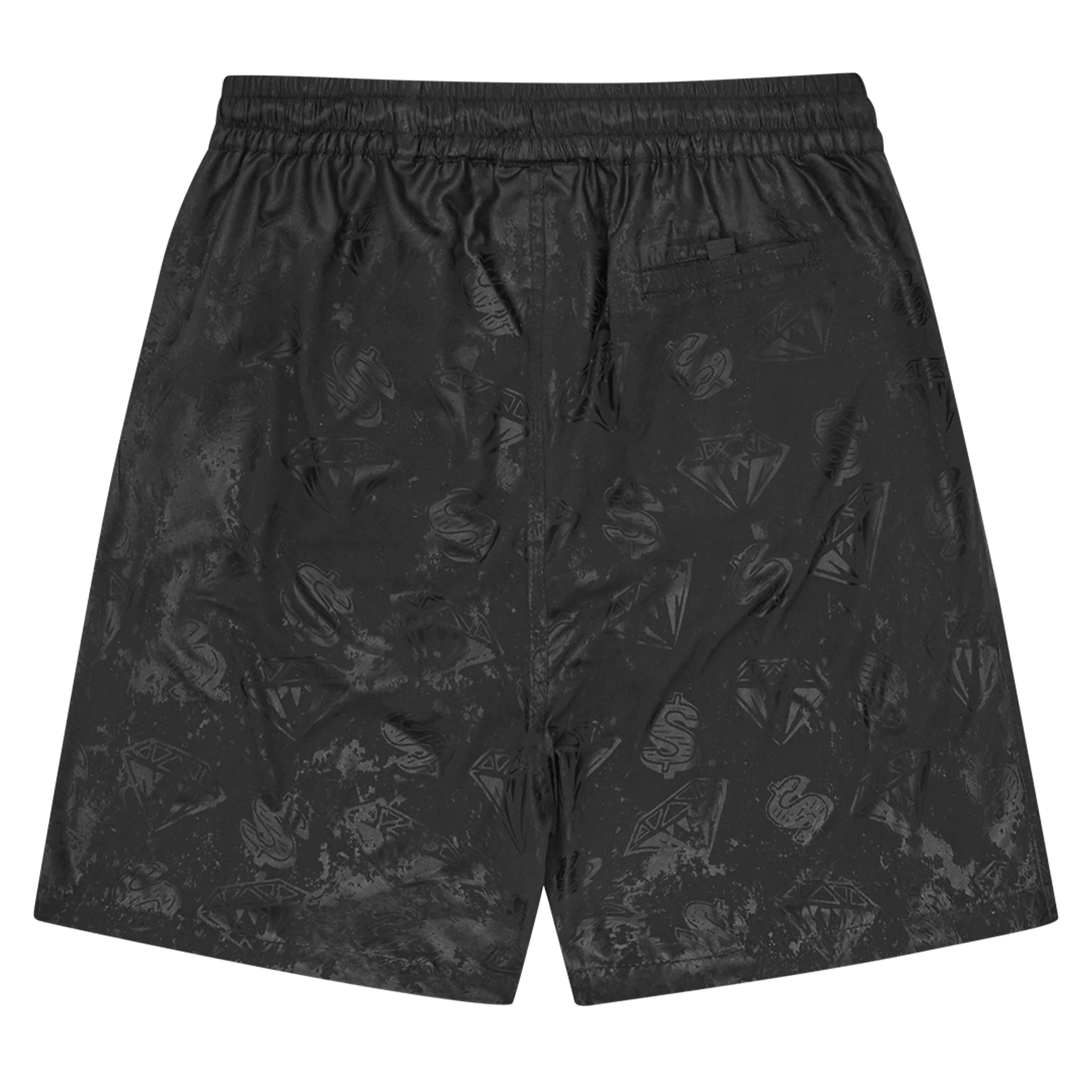 Mens Billionaire Boy's Club Black Diamonds & Dollars Water Reactive Swim Shorts - Image 6