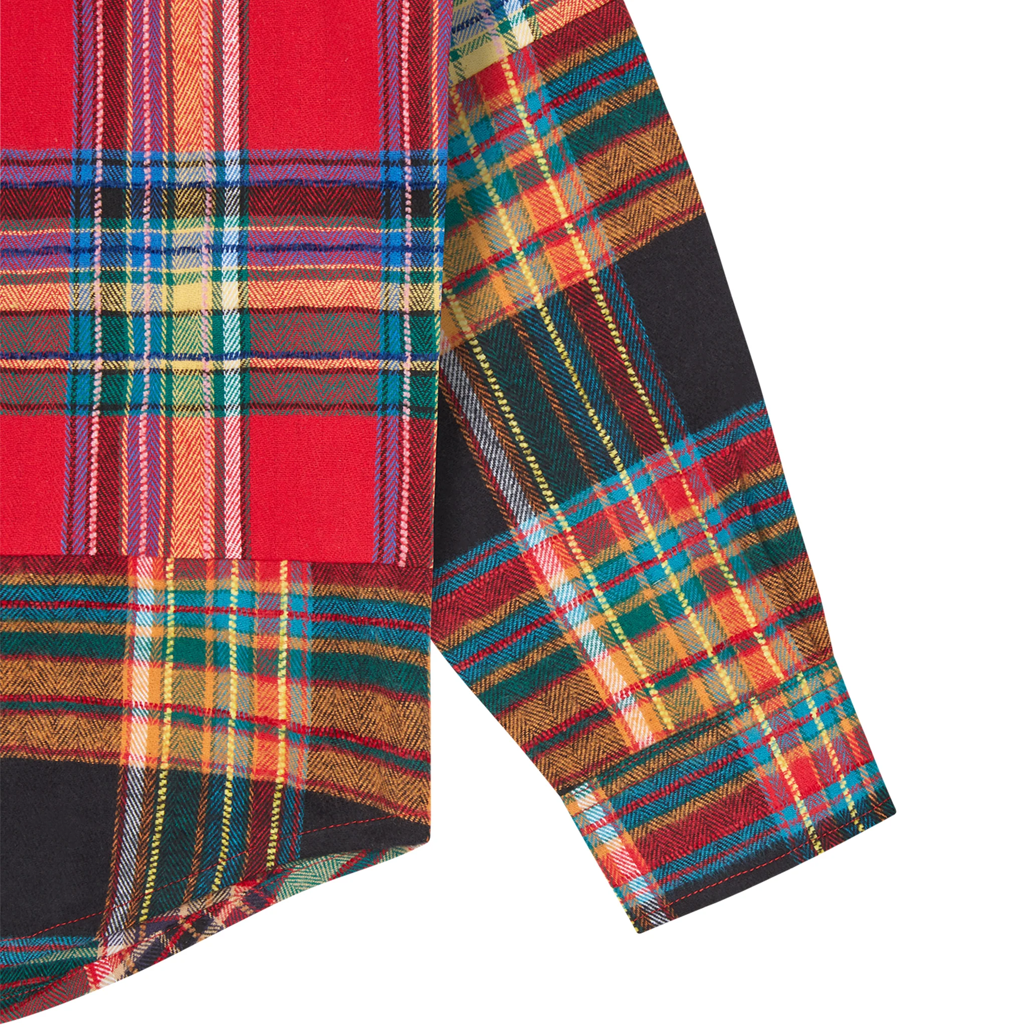 Mens Billionaire Boy's Club Multi Check Patchwork Check Overshirt - Image 2