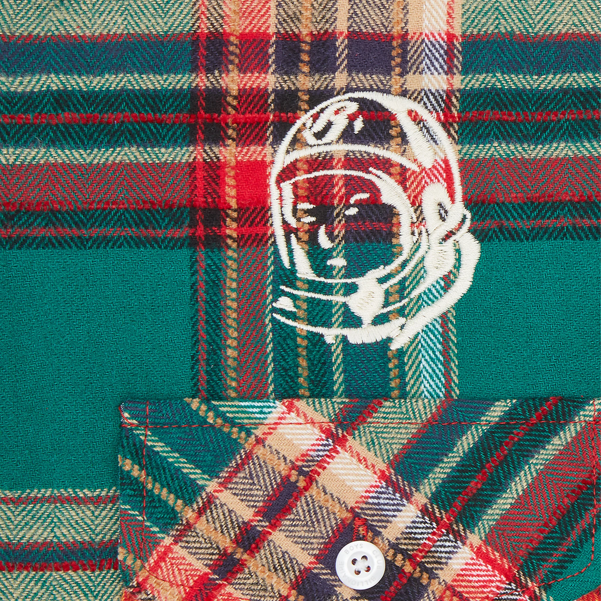 Mens Billionaire Boy's Club Multi Check Patchwork Check Overshirt - Image 3