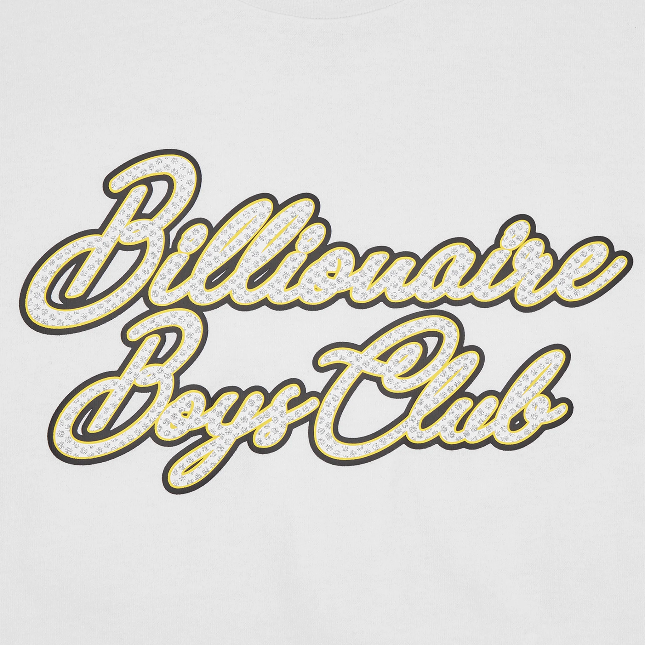 Mens Billionaire Boy's Club White Diamond Script Logo S/s T Shirt - Image 2