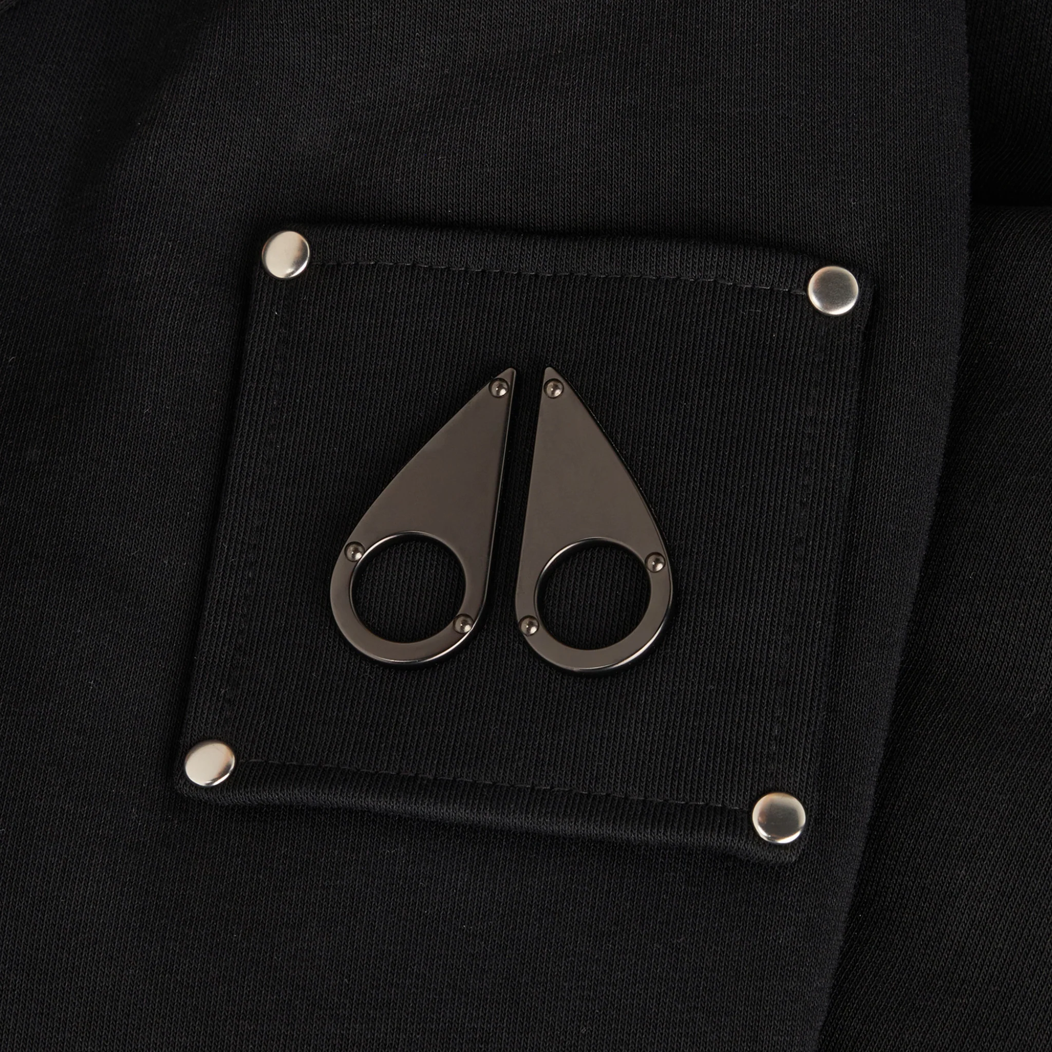 Mens Moose Knuckles Black Classic Bunny Hoodie - Image 3