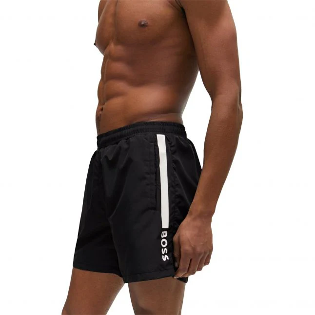 Mens BOSS Black Dolphin Swim Shorts - Image 2