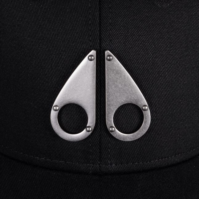 Mens Moose Knuckles Black/Nickel Logo Icon Cap - Image 3