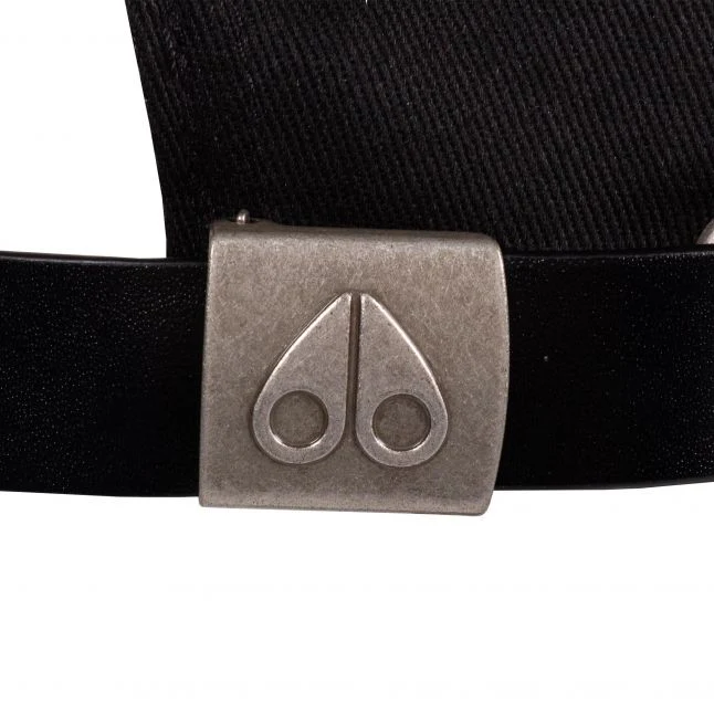 Mens Moose Knuckles Black/Nickel Logo Icon Cap - Image 4