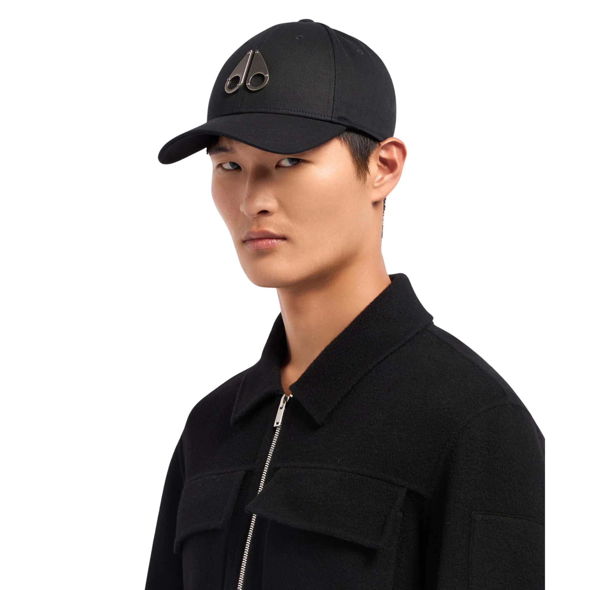 Mens Moose Knuckles Black/Nickel Logo Icon Cap - Image 6