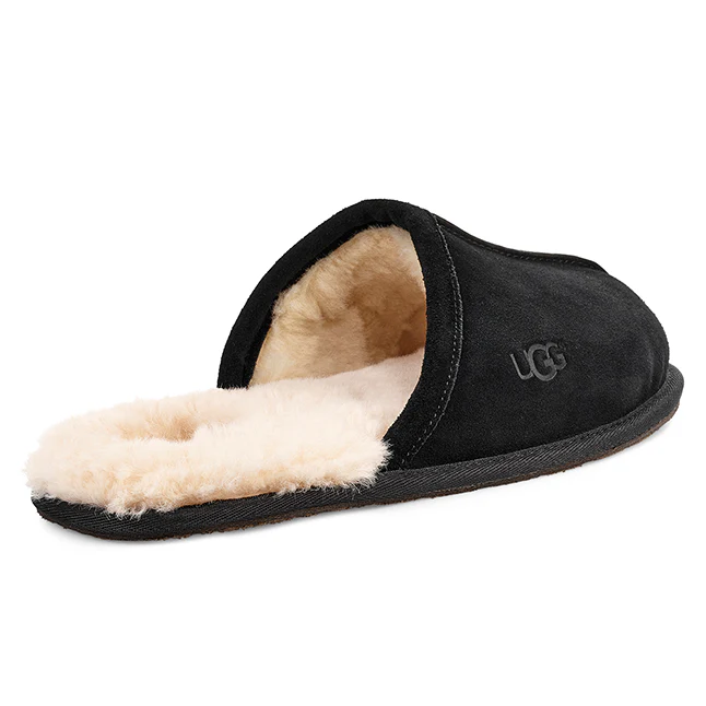 Mens UGG Black Scuff Slippers - Image 3