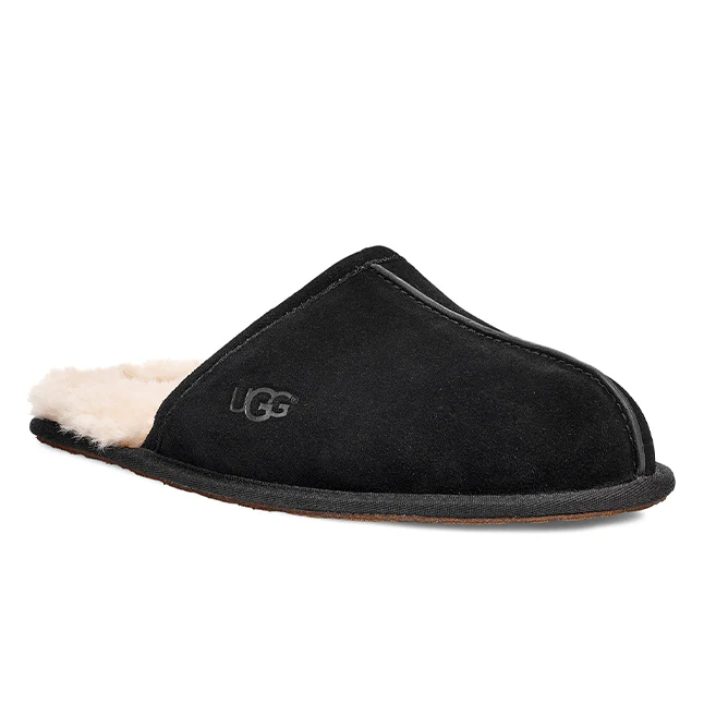 Mens UGG Black Scuff Slippers - Image 4
