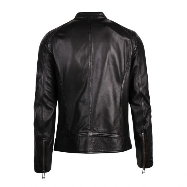 Mens Belstaff Black V Racer 2.0 Leather Jacket - Image 3