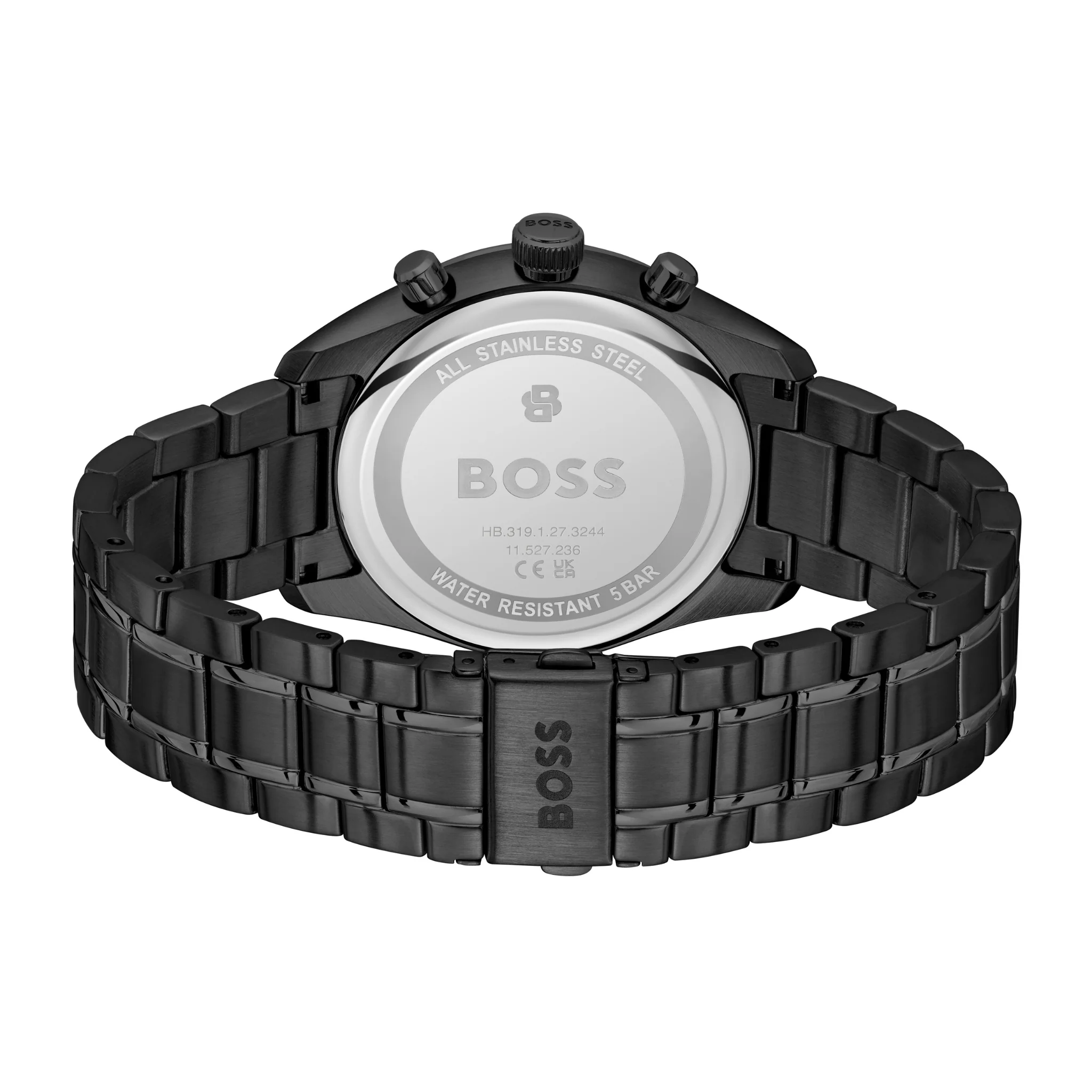 Mens BOSS Black/Blue Dial Grand Prix 44 Bracelet Watch - Image 3