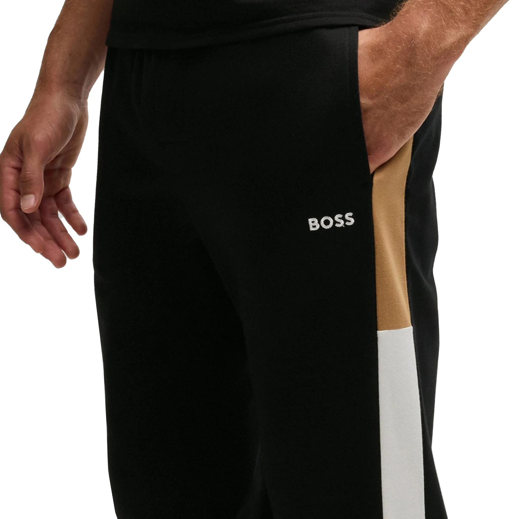 Mens BOSS Black Iconic Pants Lounge Pants - Image 3