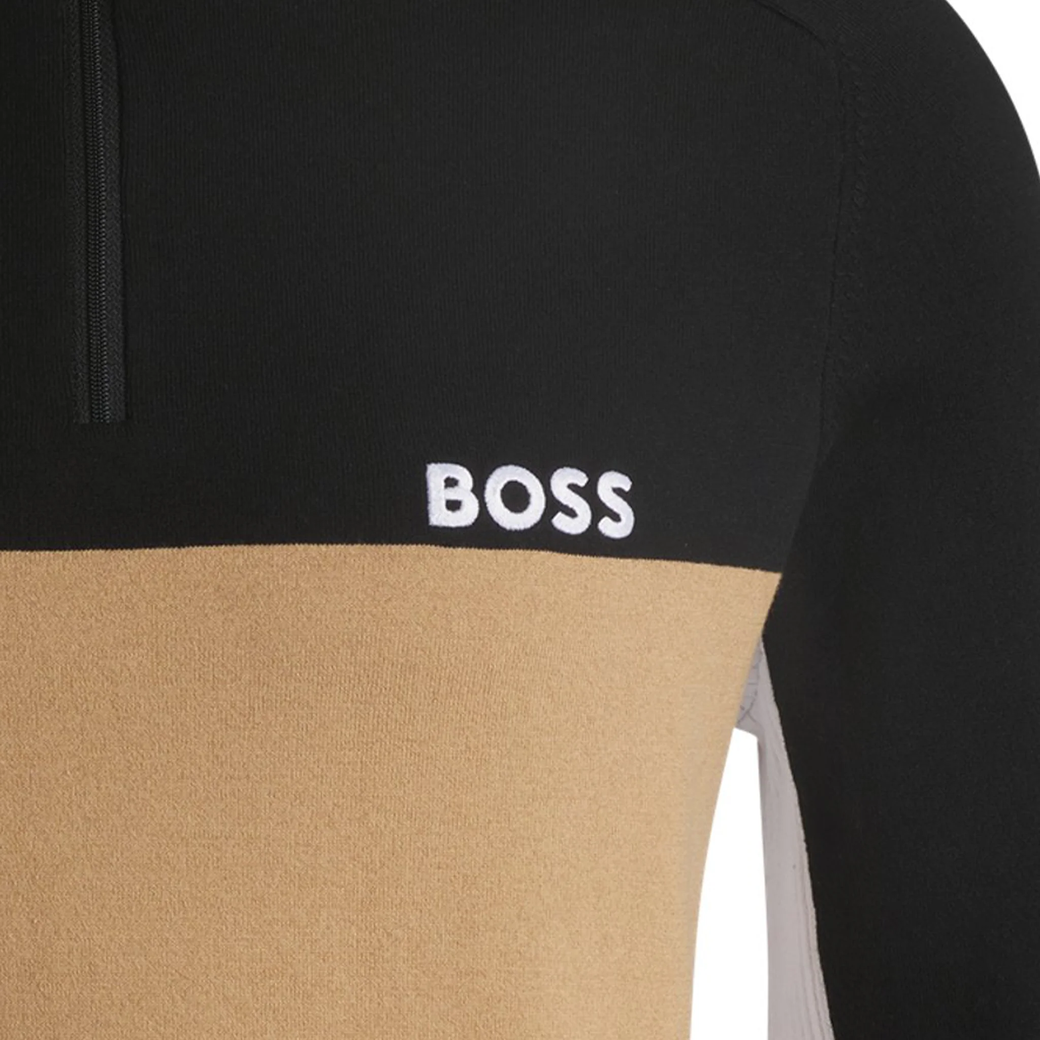 Mens BOSS Black K_Hydro-X_1 Half Zip Knit - Image 2