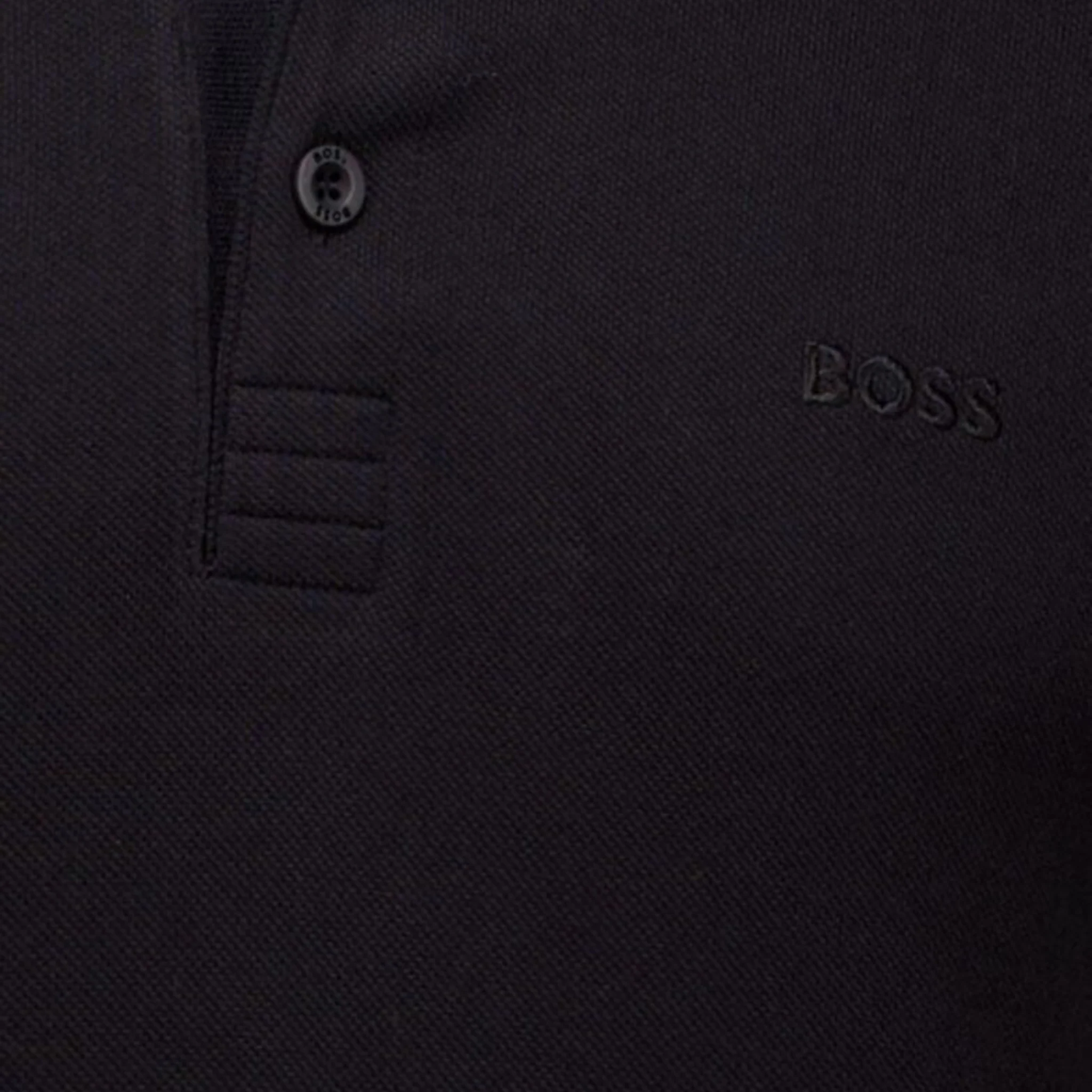 Mens BOSS Black Paddy Regular Fit S/s Polo Shirt - Image 3