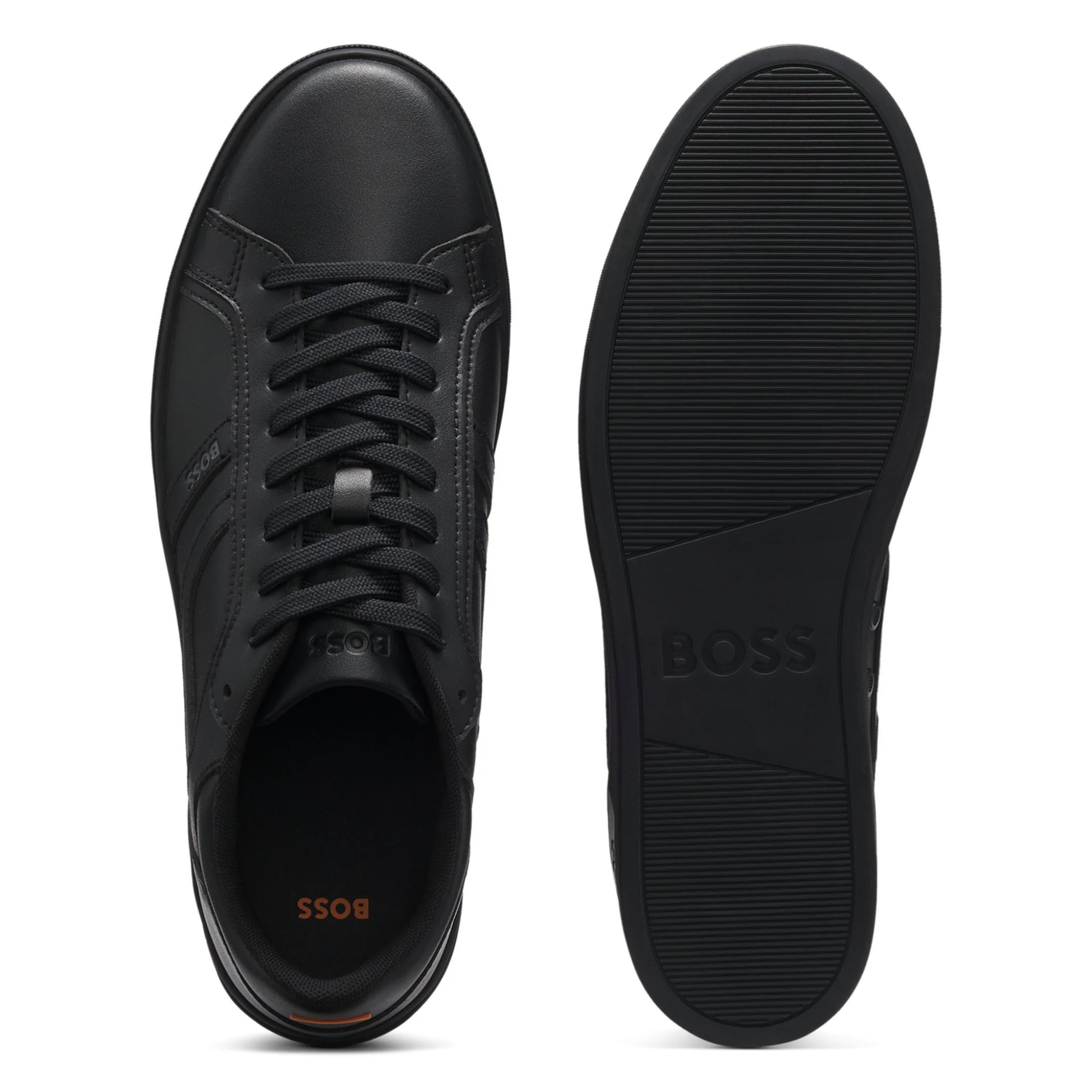 Mens BOSS Black Rhys_Tenn_pu Trainers - Image 2