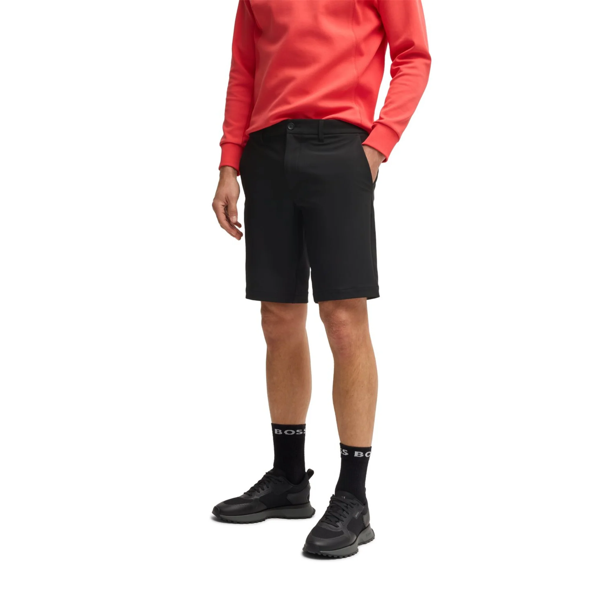 Mens BOSS Black S_Commuter_10.5 inch Shorts - Image 4