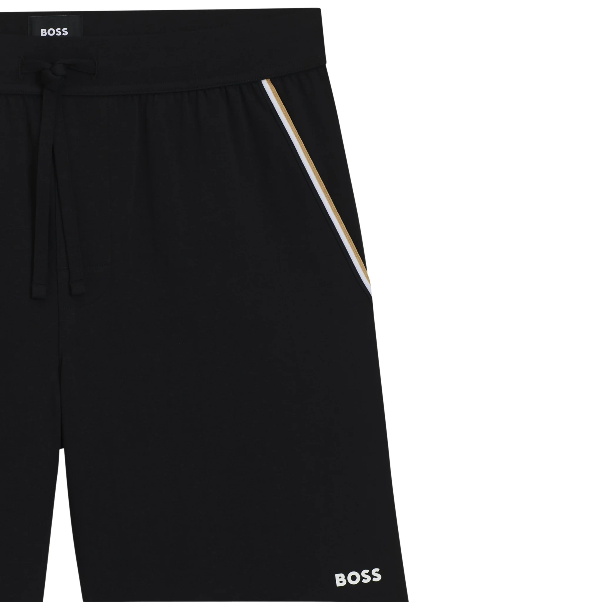 Mens BOSS Black Unique Lounge Shorts - Image 2