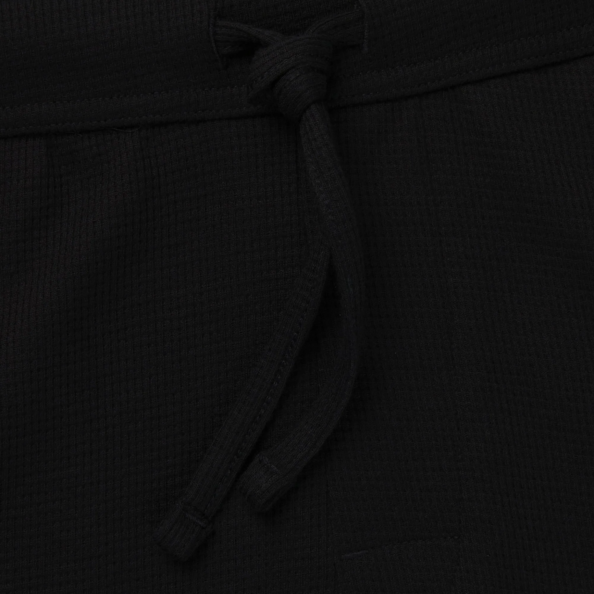 Mens BOSS Black Waffle Lounge Shorts - Image 3