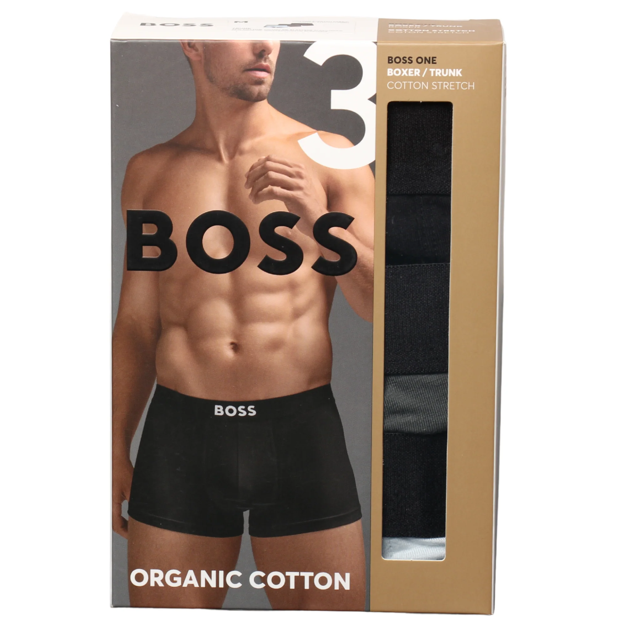 Mens BOSS Blue Misc BOSS ONE 3PK Trunks - Image 2