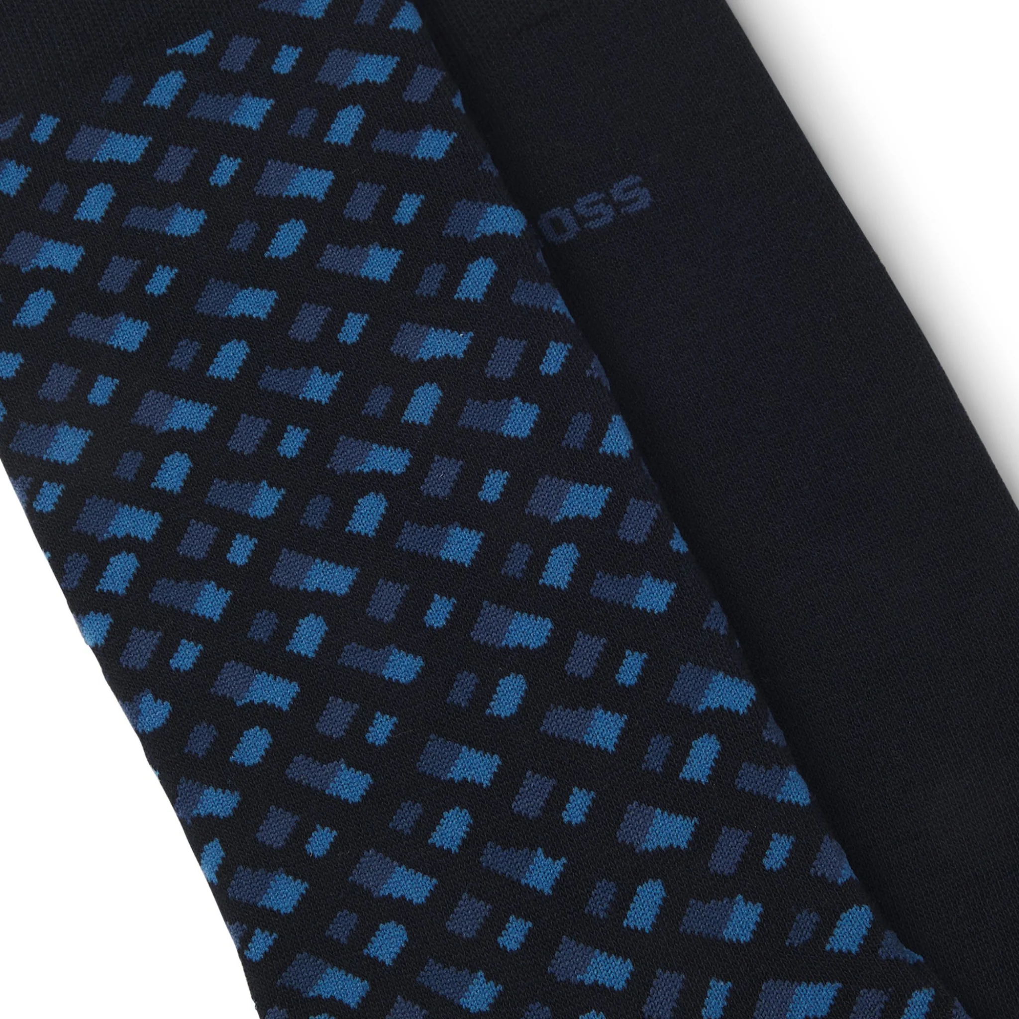 Mens BOSS Dark Blue 2PK RS Monogram Socks - Image 2