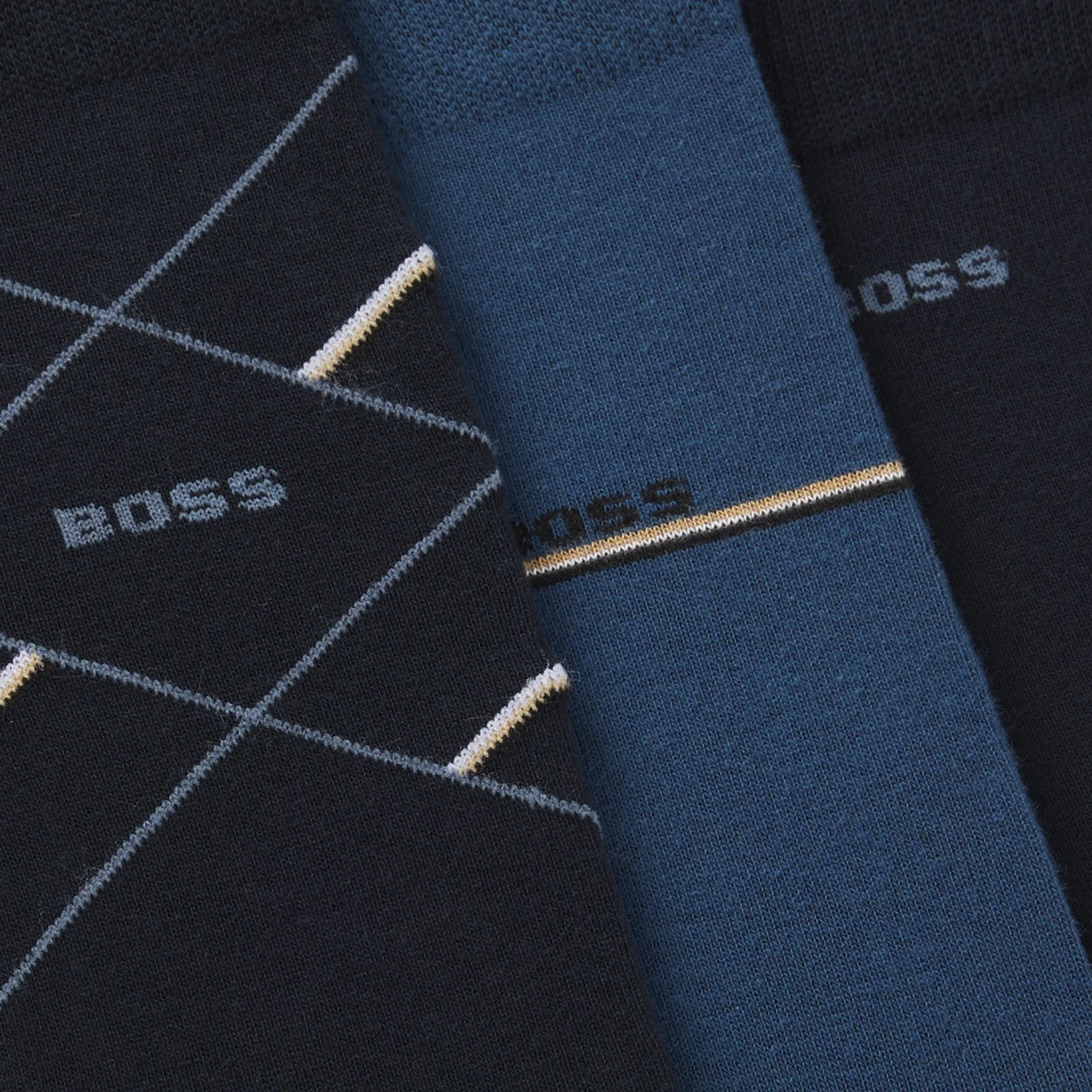 Mens BOSS Dark Blue 3PK Giftset Icon Socks - Image 3