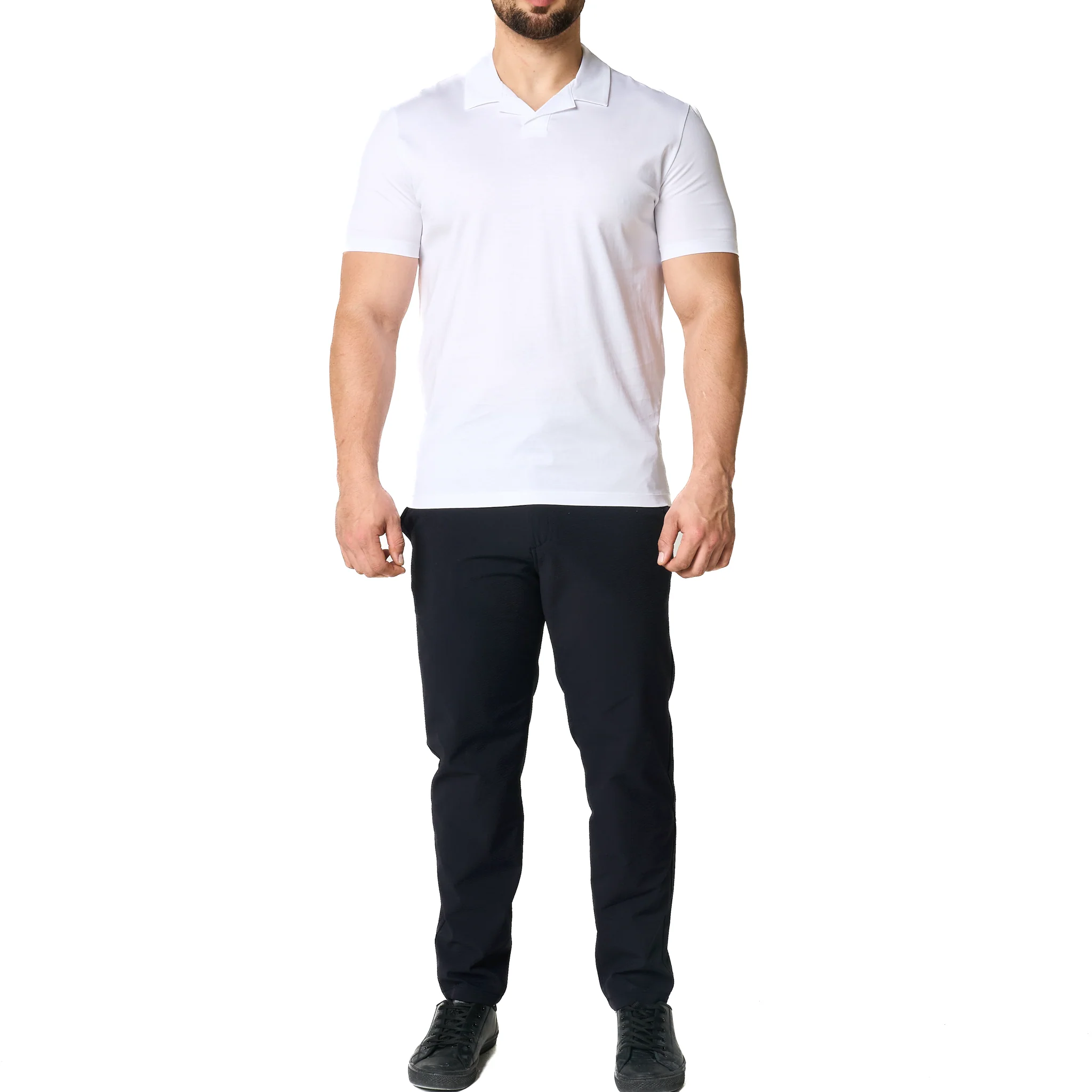 Mens BOSS Dark Blue Chino-tapered-DS-1 Texture Trousers - Image 10
