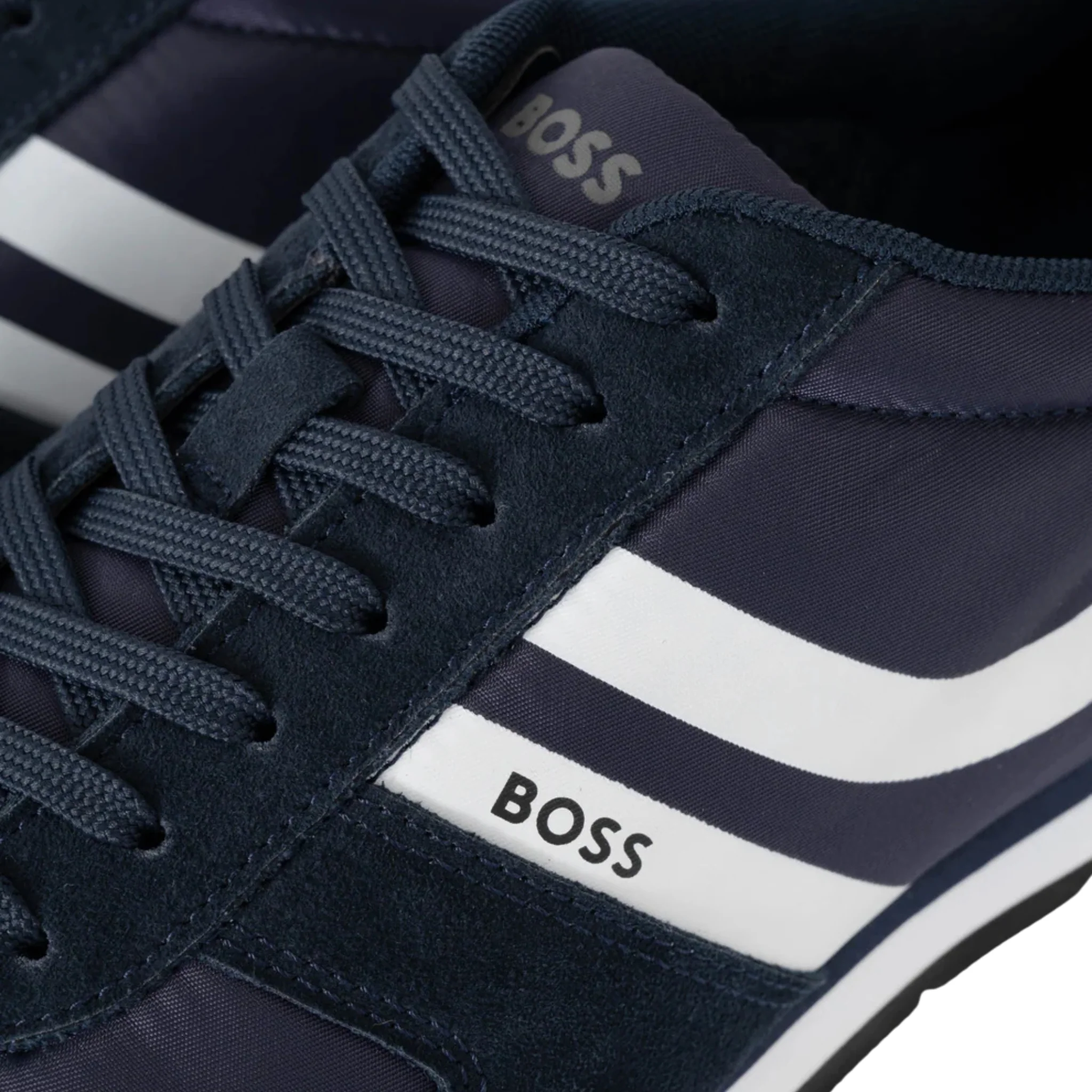 Mens BOSS Dark Blue Levon_Runn Trainers - Image 2