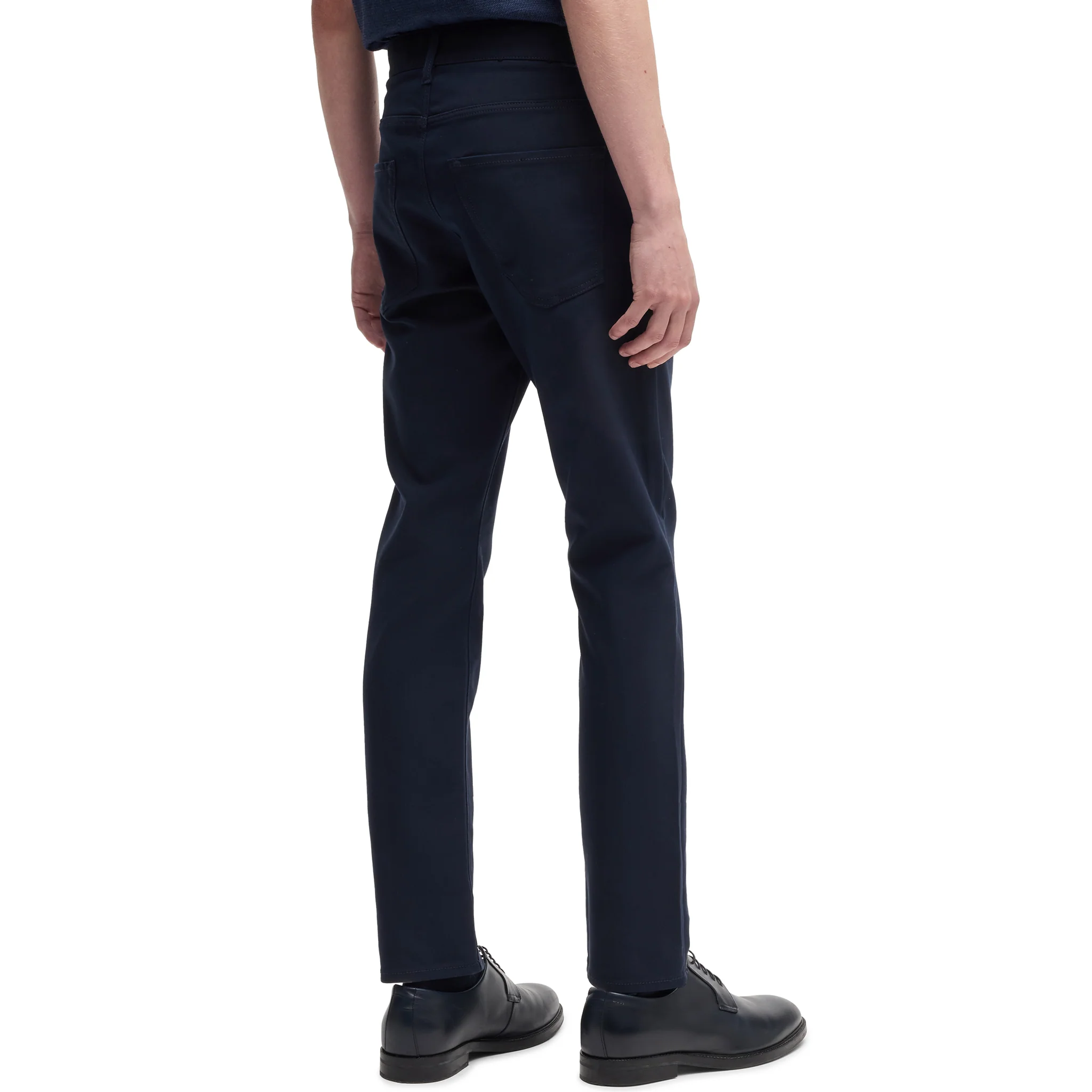 Mens BOSS Dark Blue P-Delaware5 Slim Trousers - Image 3
