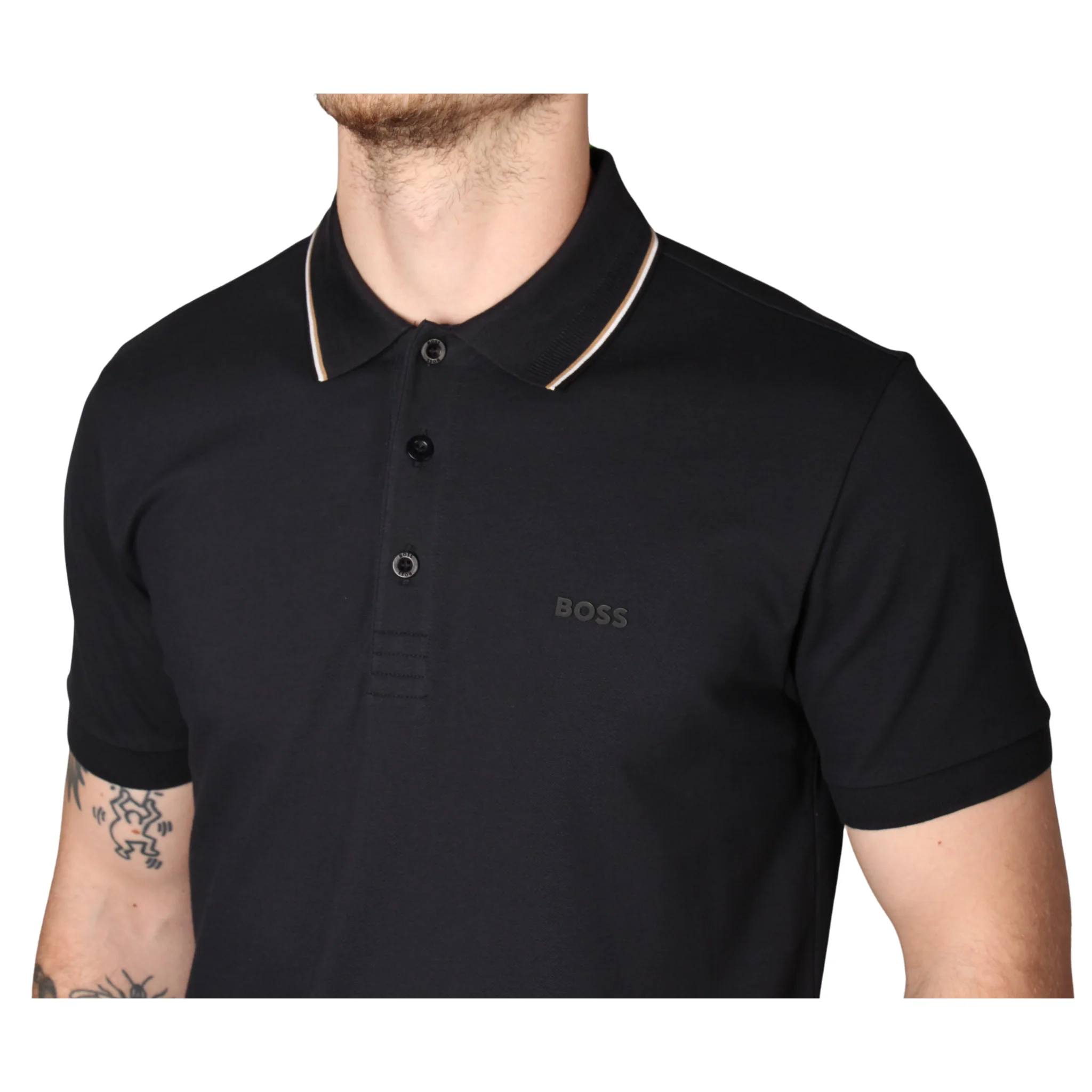 Mens BOSS Dark Blue PL_GOC Birdie Paule S/s Polo Shirt - Image 4